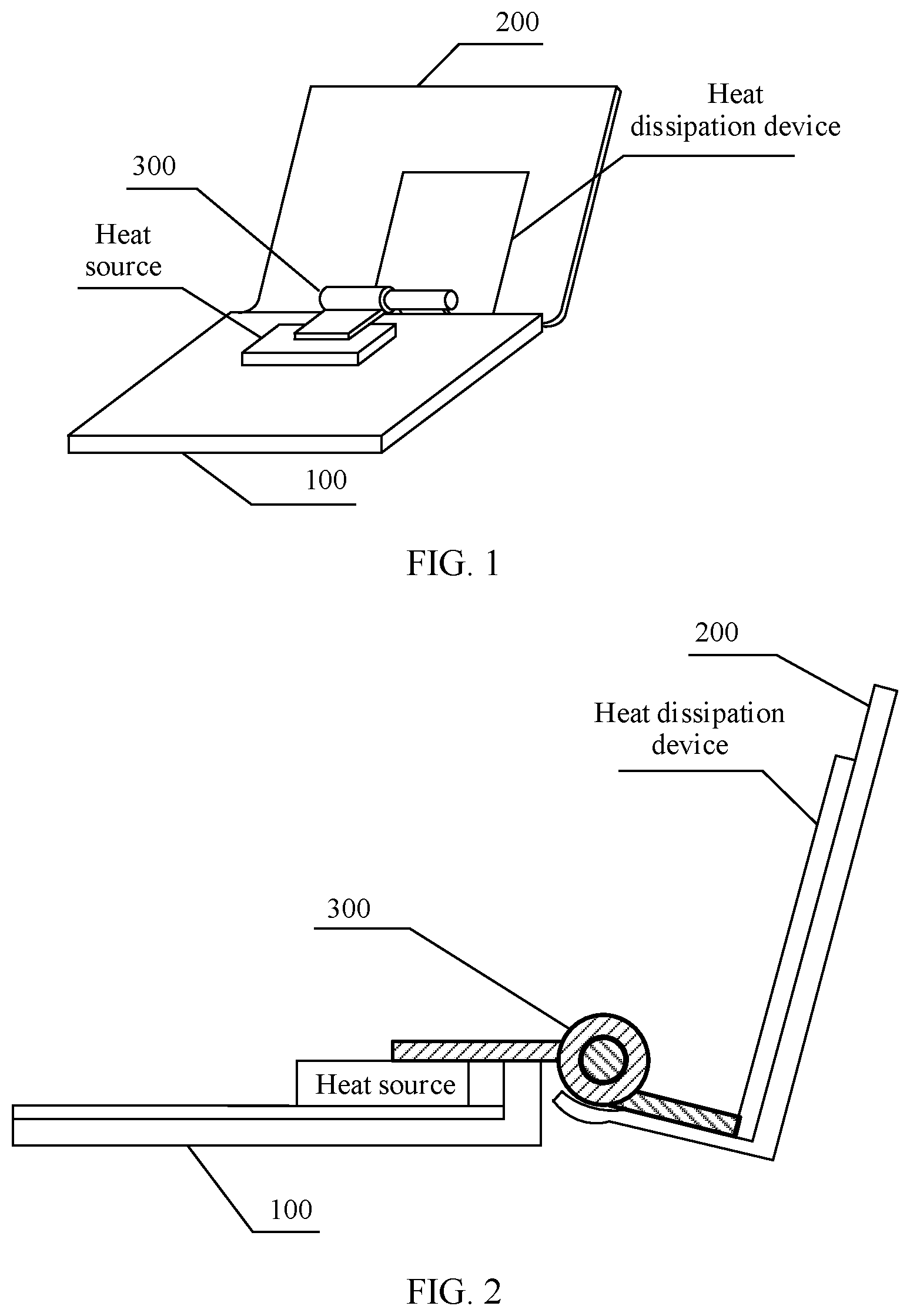 Patent US11847003 Figure 1 – Folding device and heat dissipation apparatus