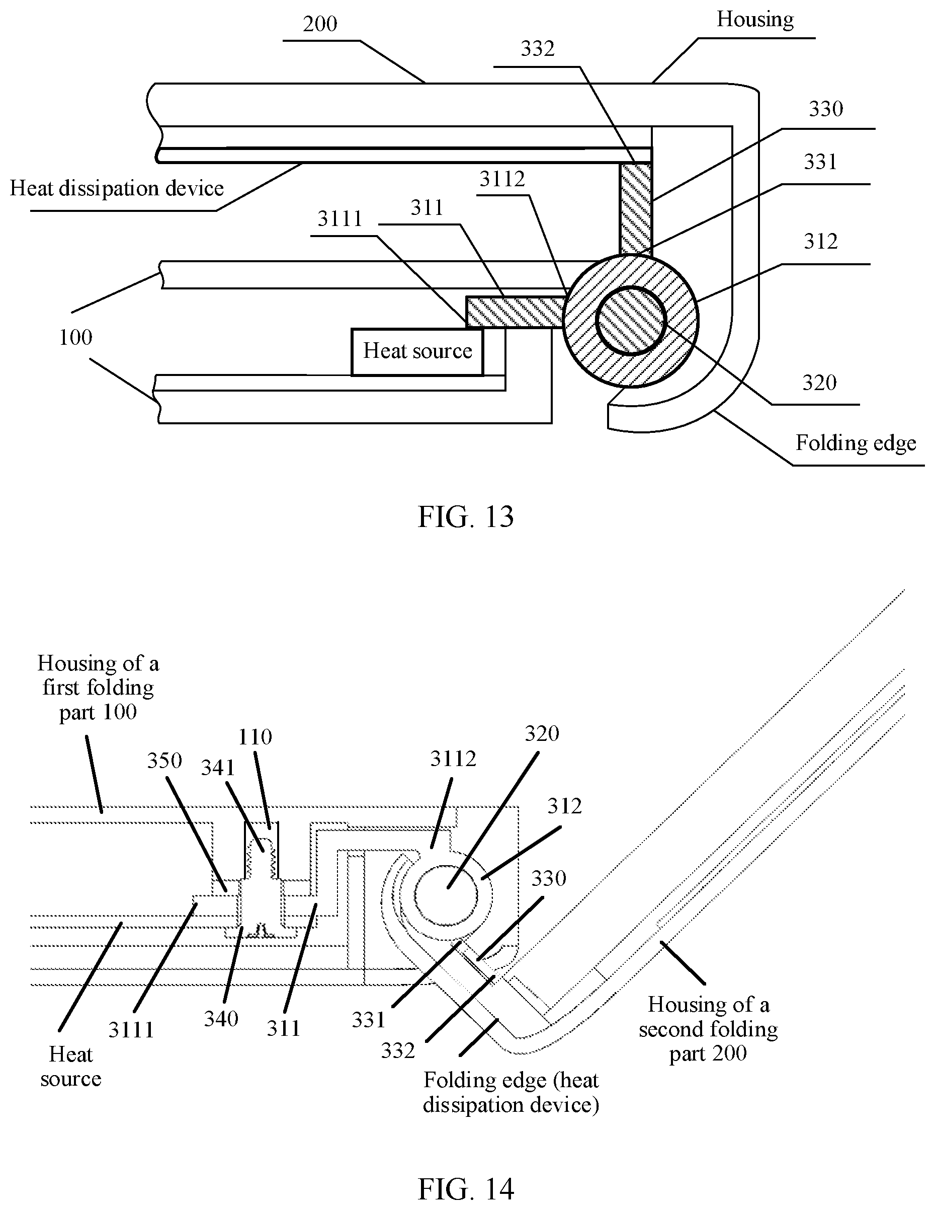 Patent US11847003 Figure 9 – Folding device and heat dissipation apparatus