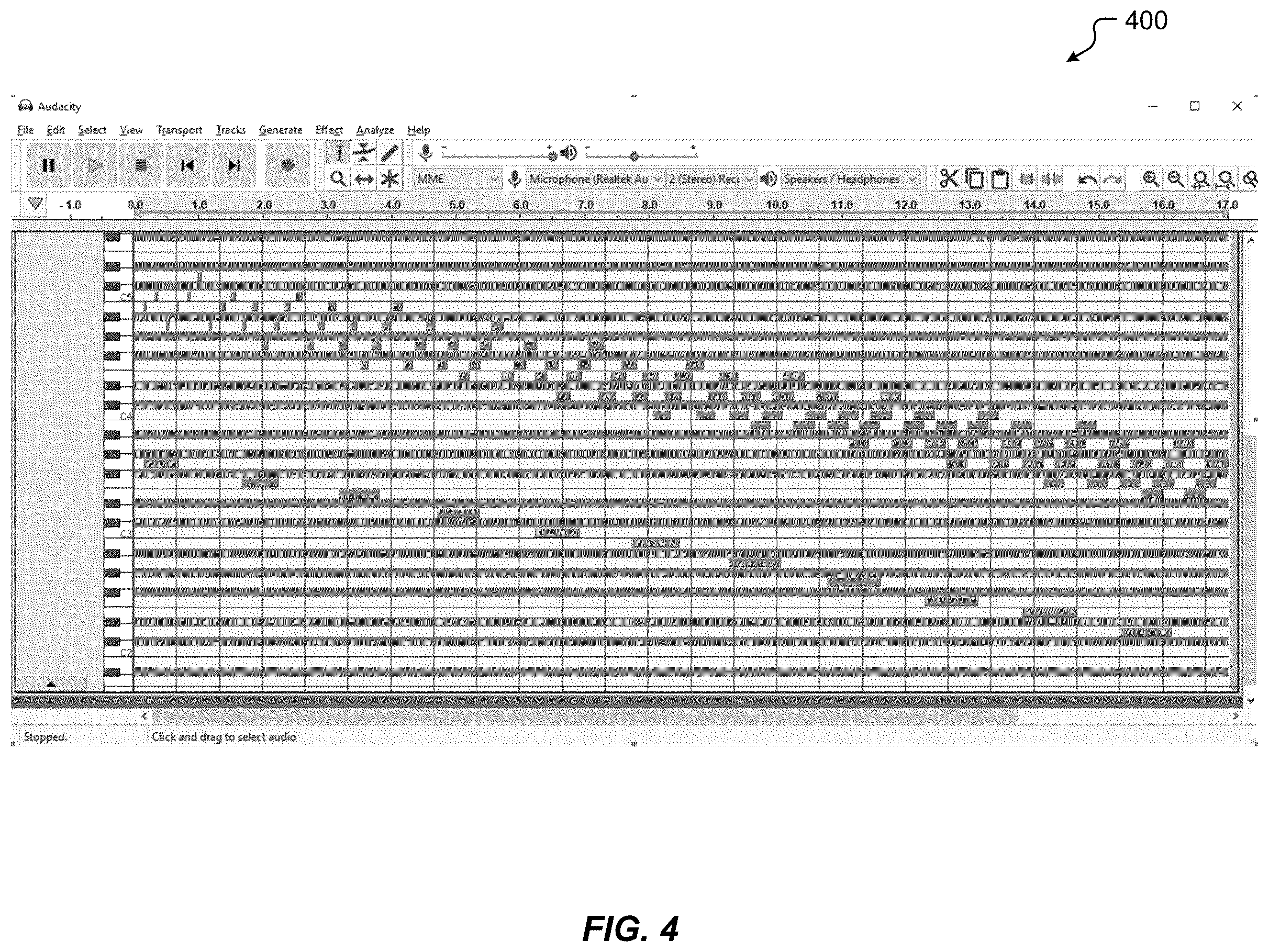 Patent US11847043 Figure 4 – Method and system for the sonification of continuous integration (CI) data