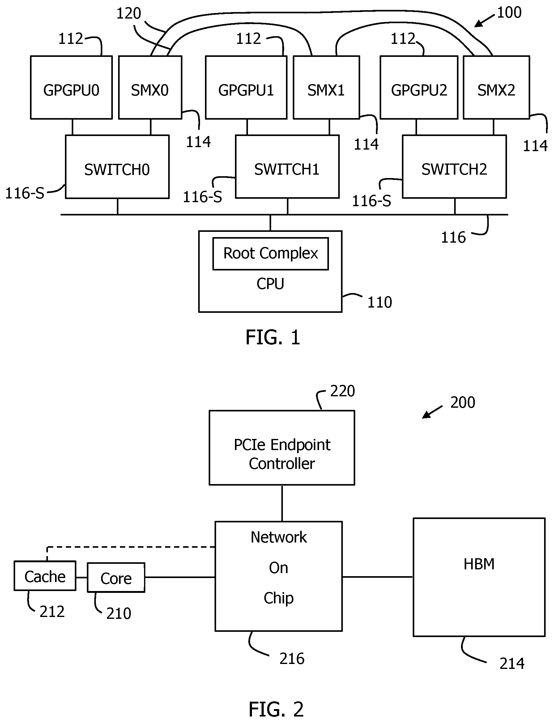 Patent US11847049 Figure 1 – Processing system that increases the memory capacity of a GPGPU