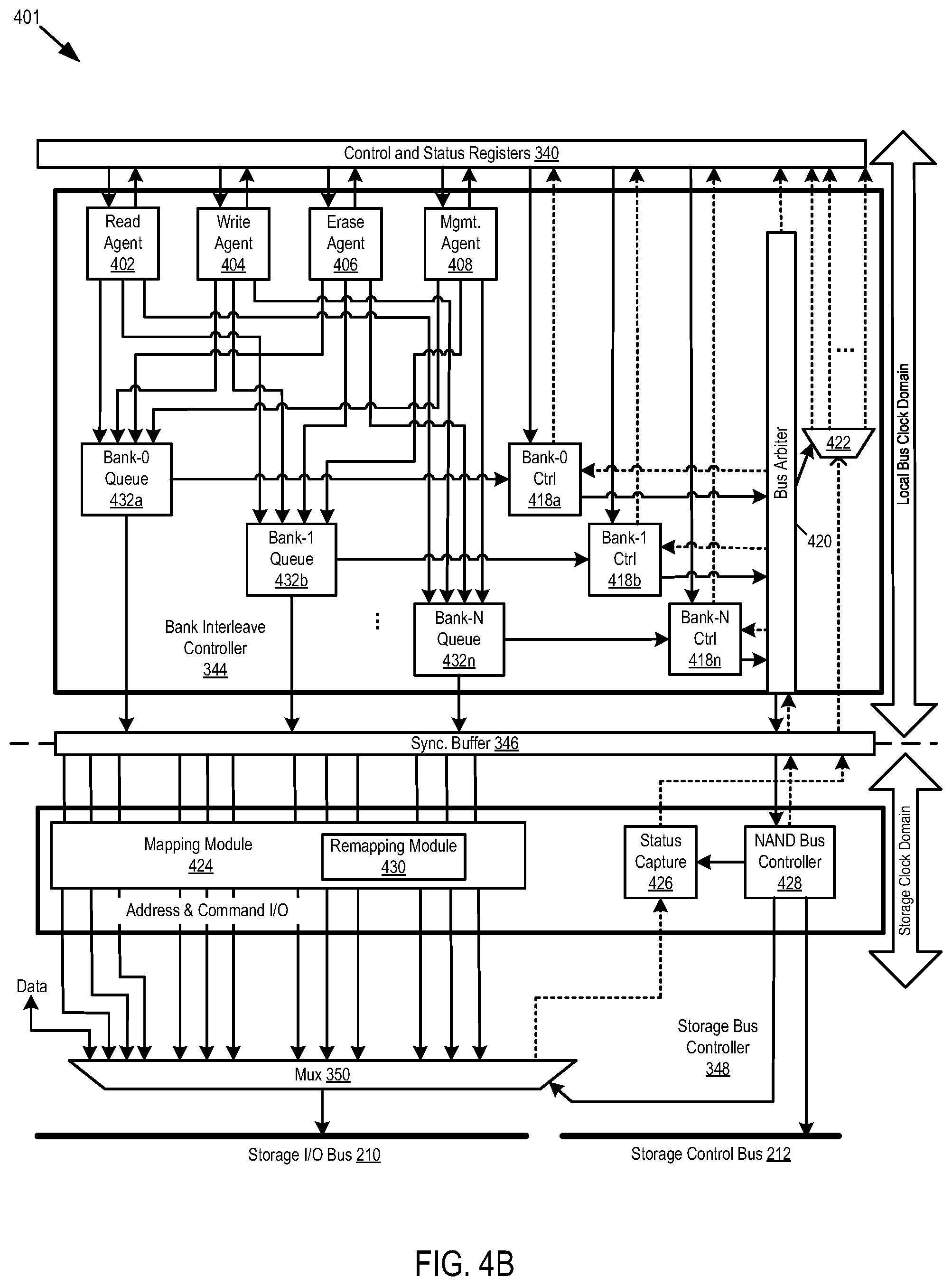 Patent US11847066 Figure 7 – Apparatus, system, and method for managing commands of solid-state storage using bank interleave