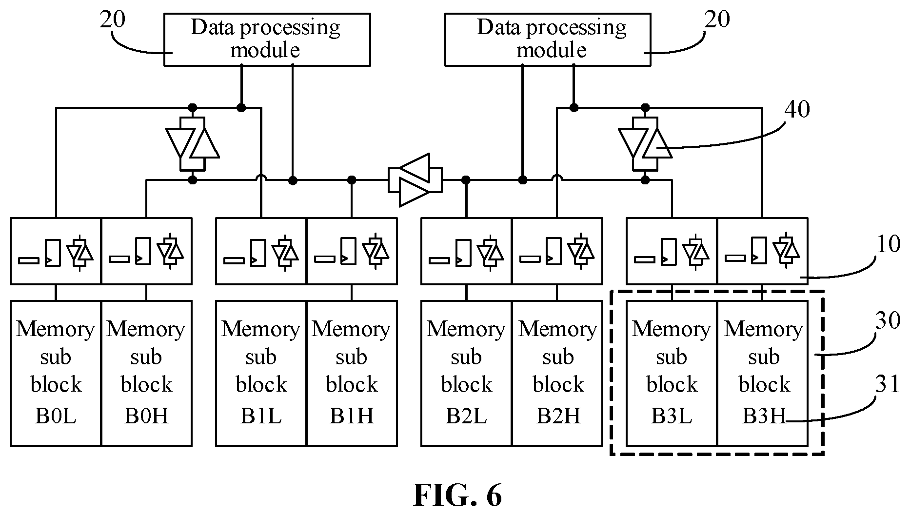 Patent US11847073 Figure 6 – Data path interface circuit, memory and memory system