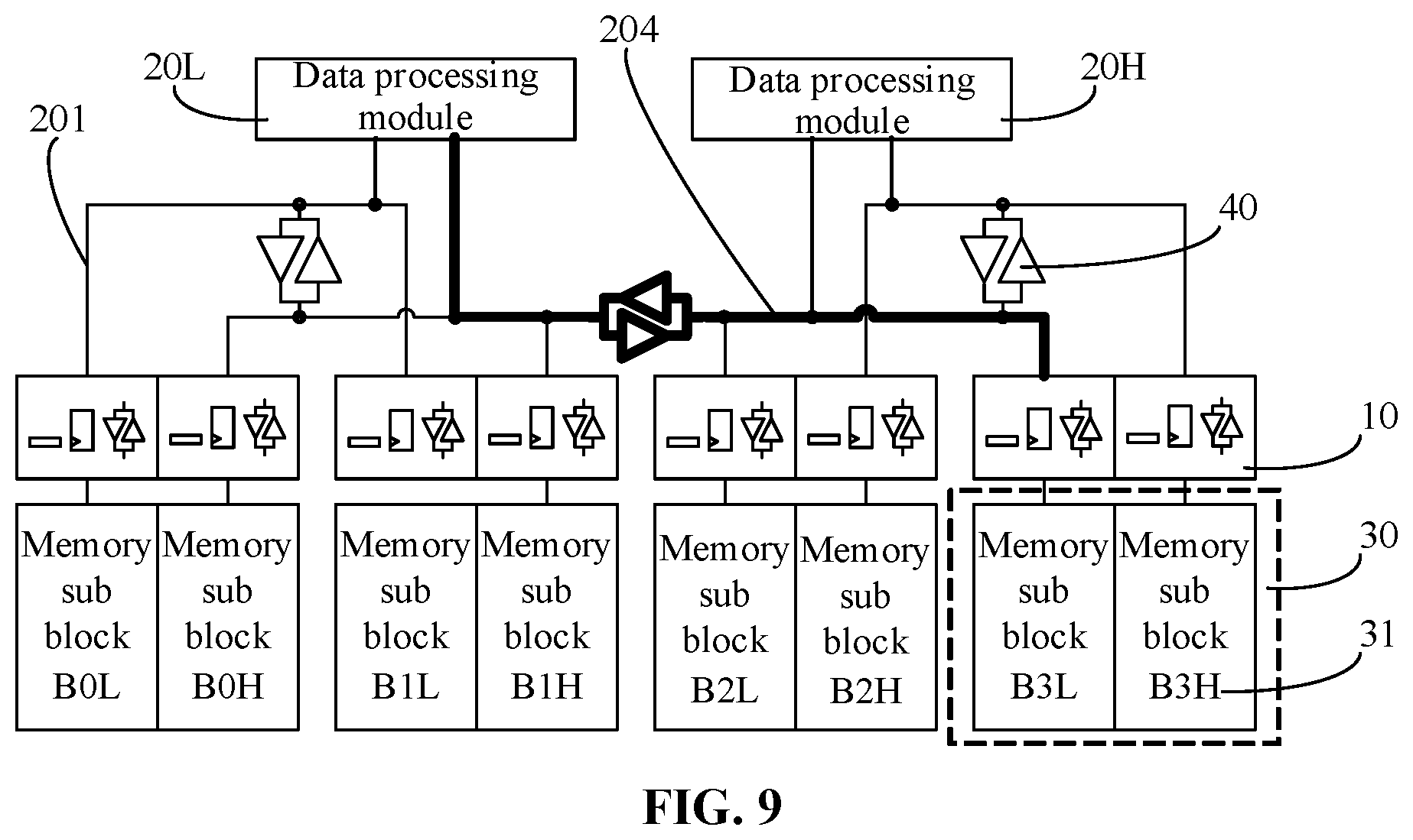 Patent US11847073 Figure 9 – Data path interface circuit, memory and memory system