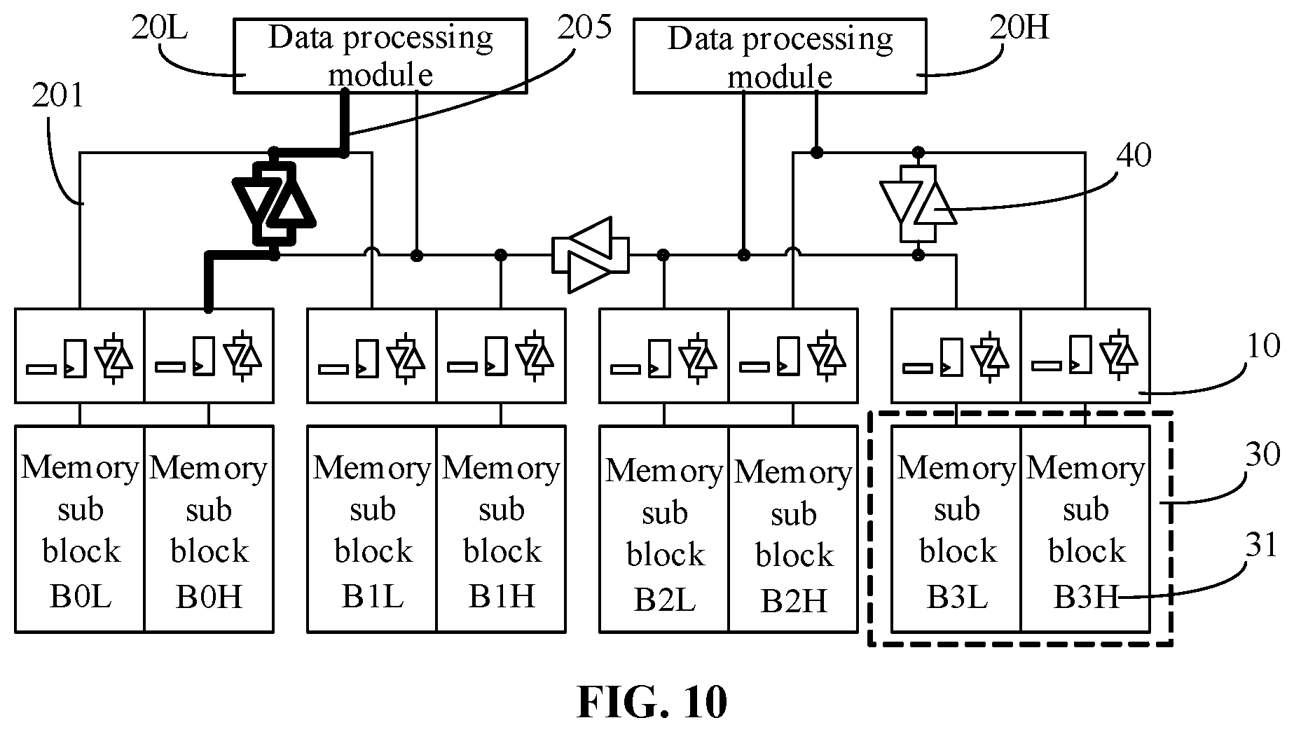 Patent US11847073 Figure 10 – Data path interface circuit, memory and memory system
