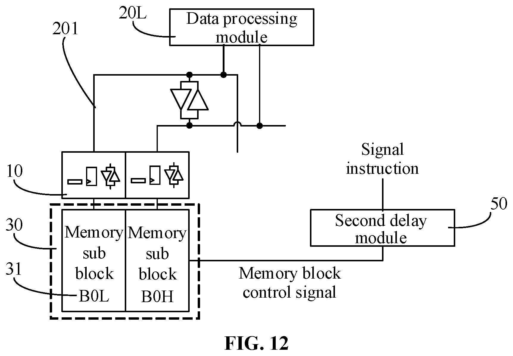 Patent US11847073 Figure 12 – Data path interface circuit, memory and memory system