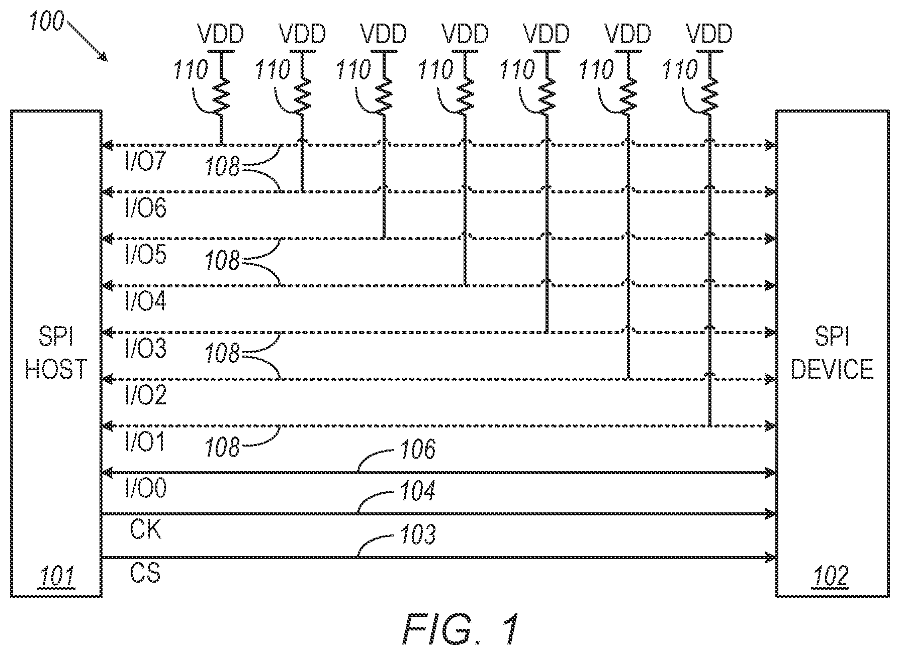 Patent US11847090 Figure 1 – SPI bus synchronization