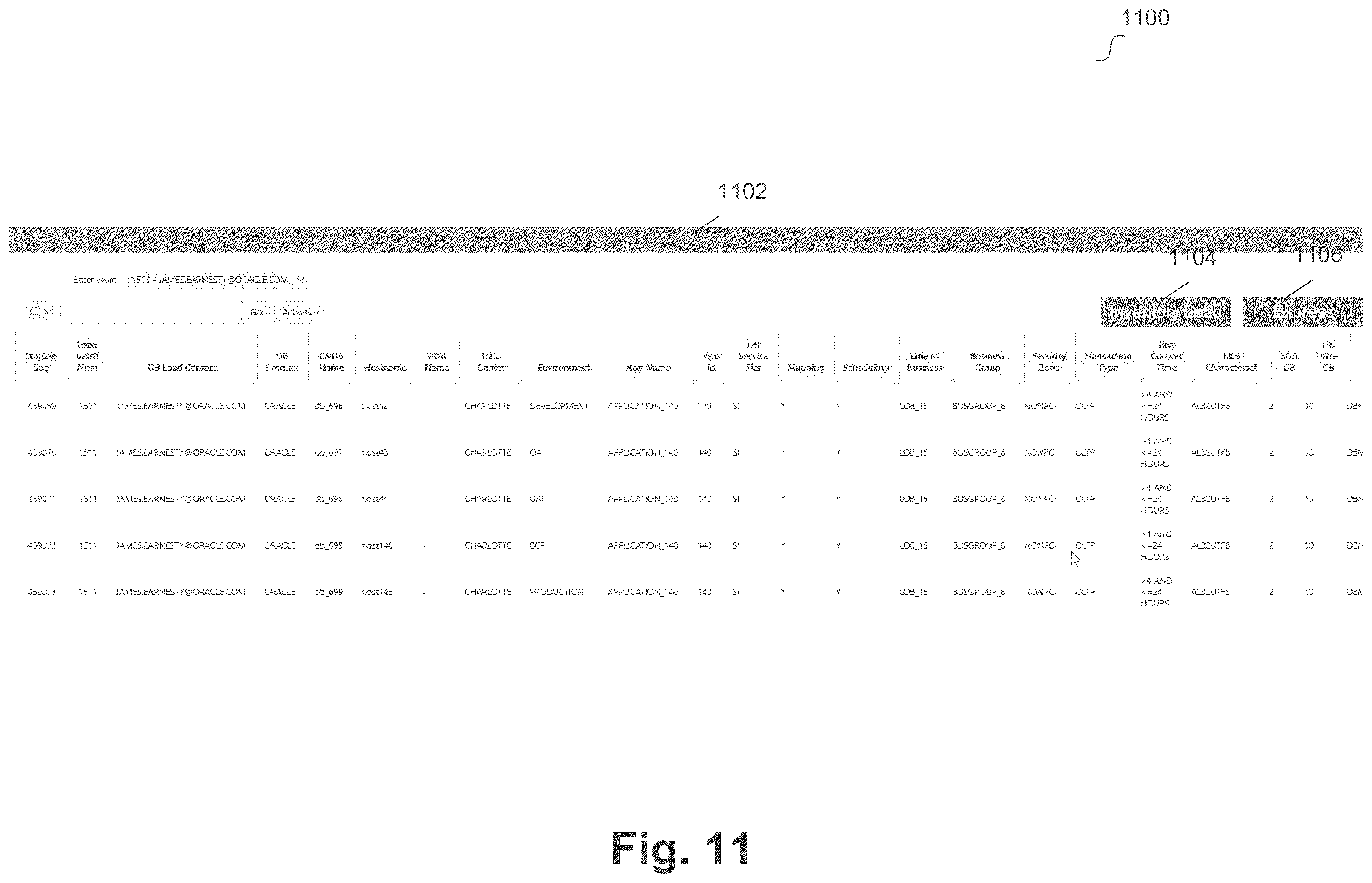 Patent US11847103 Figure 11 – Data migration using customizable database consolidation rules