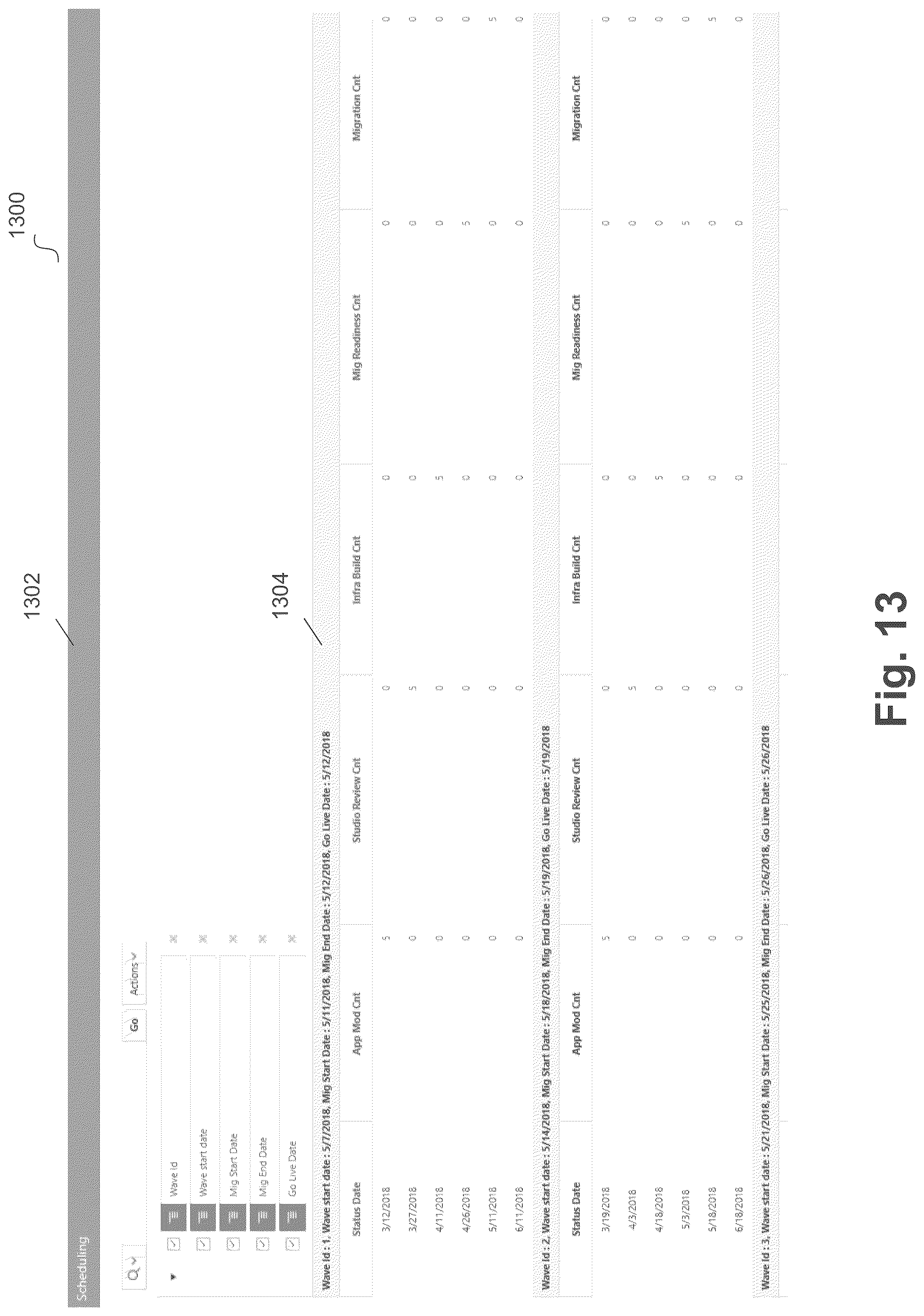 Patent US11847103 Figure 13 – Data migration using customizable database consolidation rules