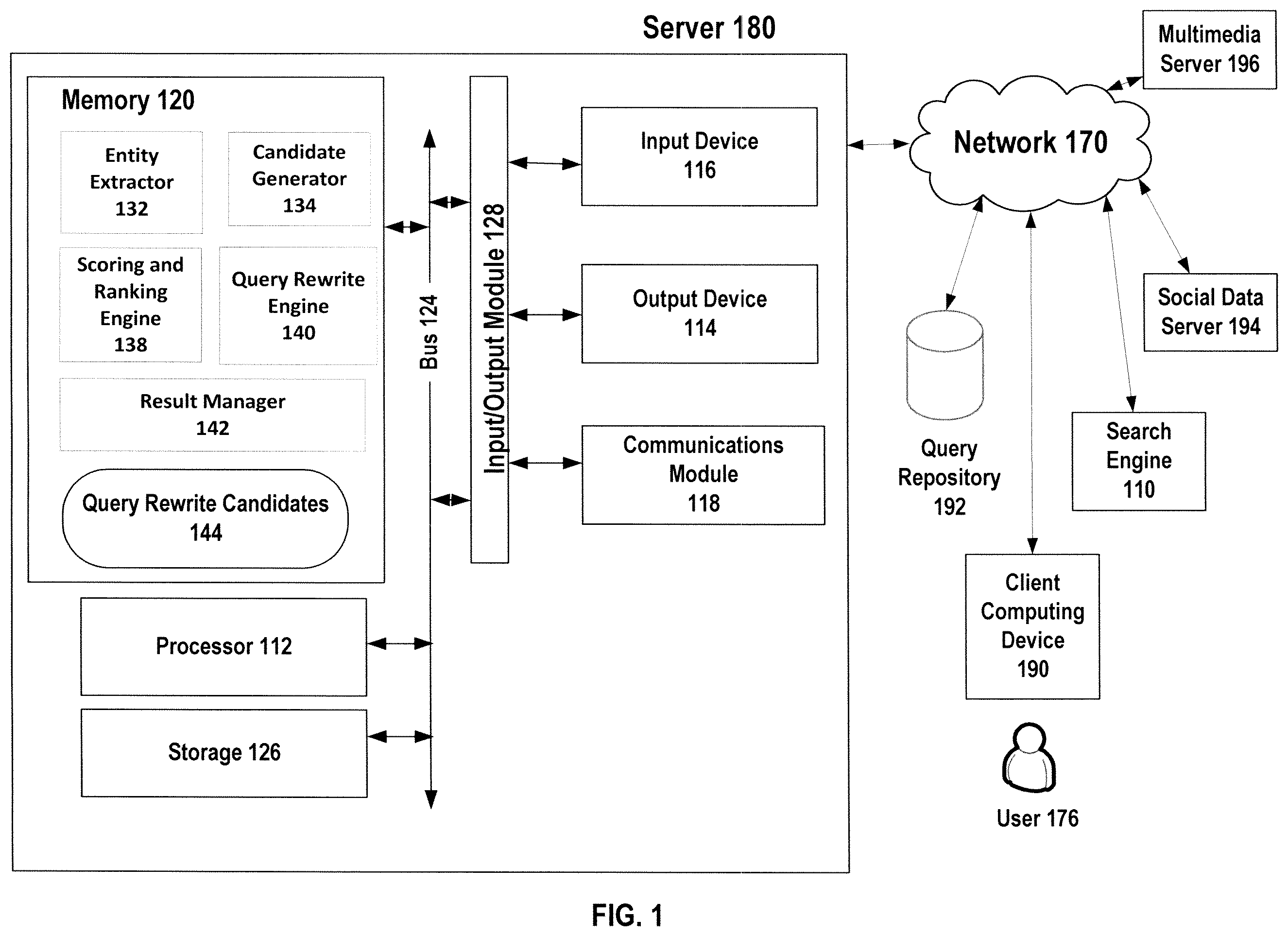 Patent US11847124 Figure 1 – Contextual search on multimedia content
