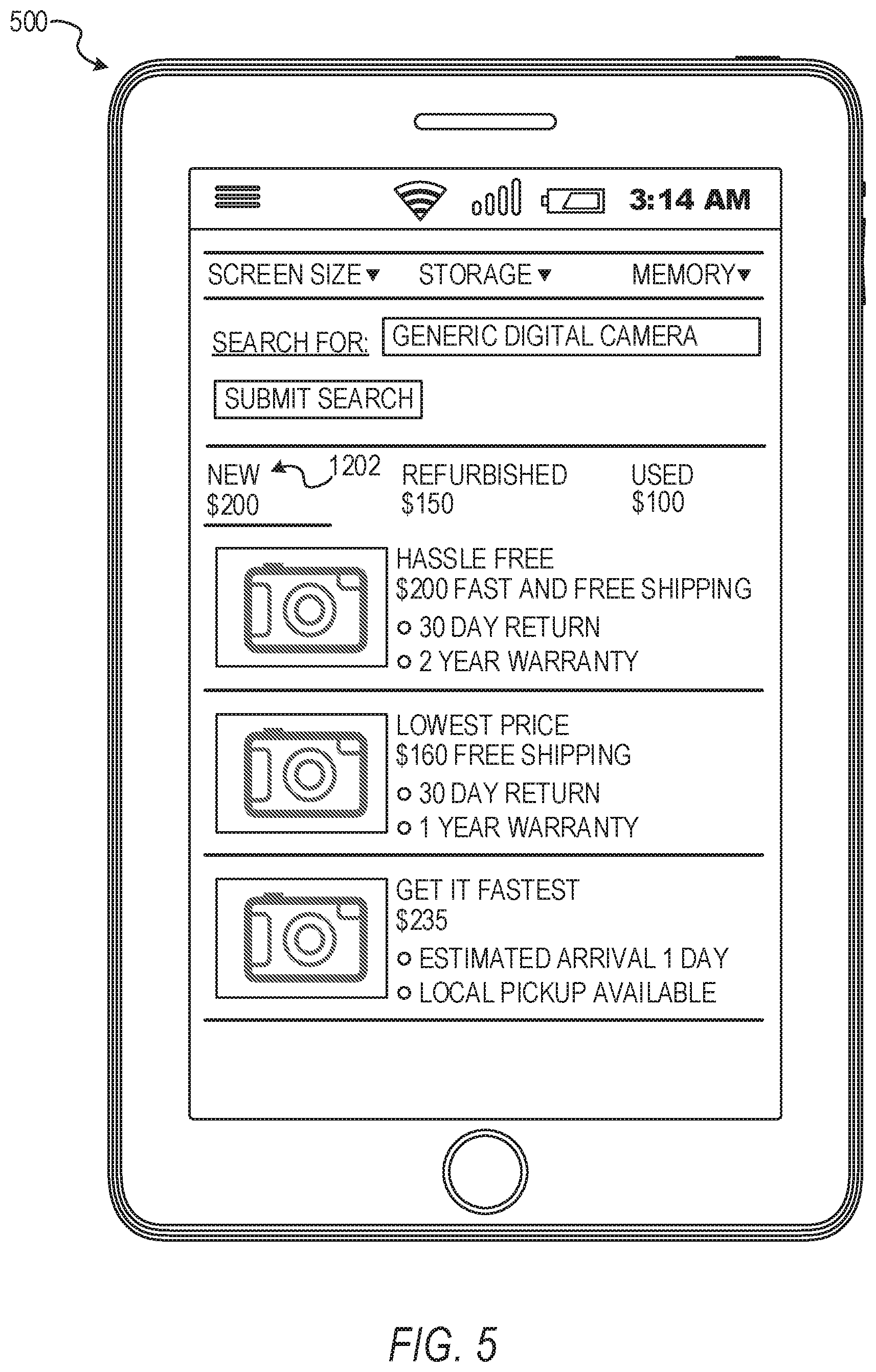 Patent US11847128 Figure 5 – Flexibly managing records in a database to match searches