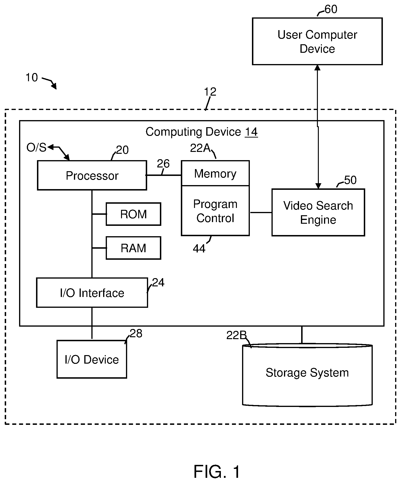 Patent US11847163 — Consolidating video search for an event — Figure 1