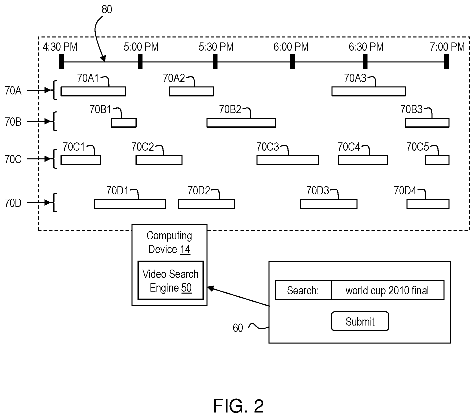 Patent US11847163 Figure 2 – Consolidating video search for an event