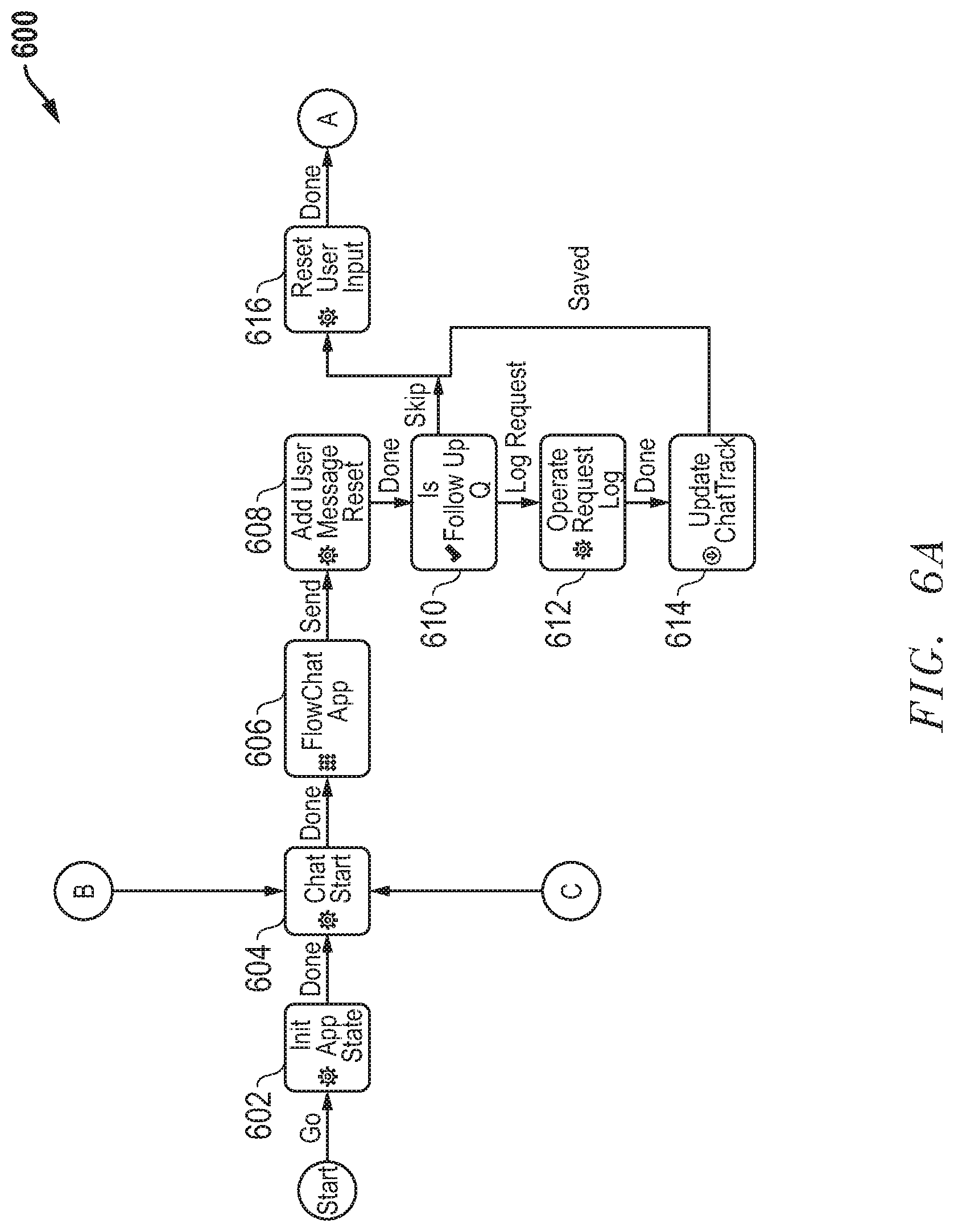 Patent US11847167 Figure 8 – System and method for generation of chat bot system with integration elements augmenting natural language processing and native business rules