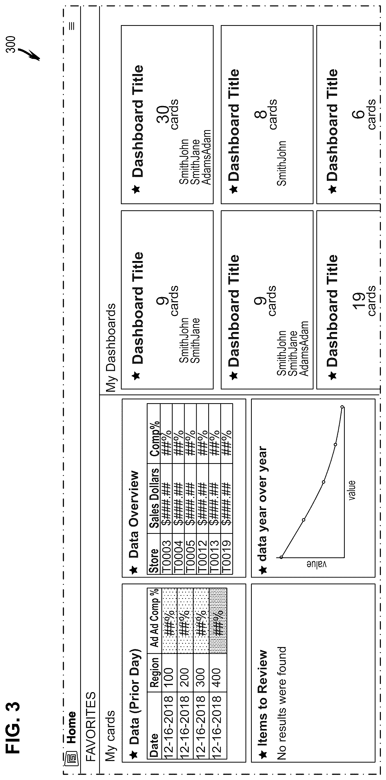 Patent US11847170 Figure 3 – Data visualization tool with guided visualization creation and secure publication features, and graphical user interface thereof