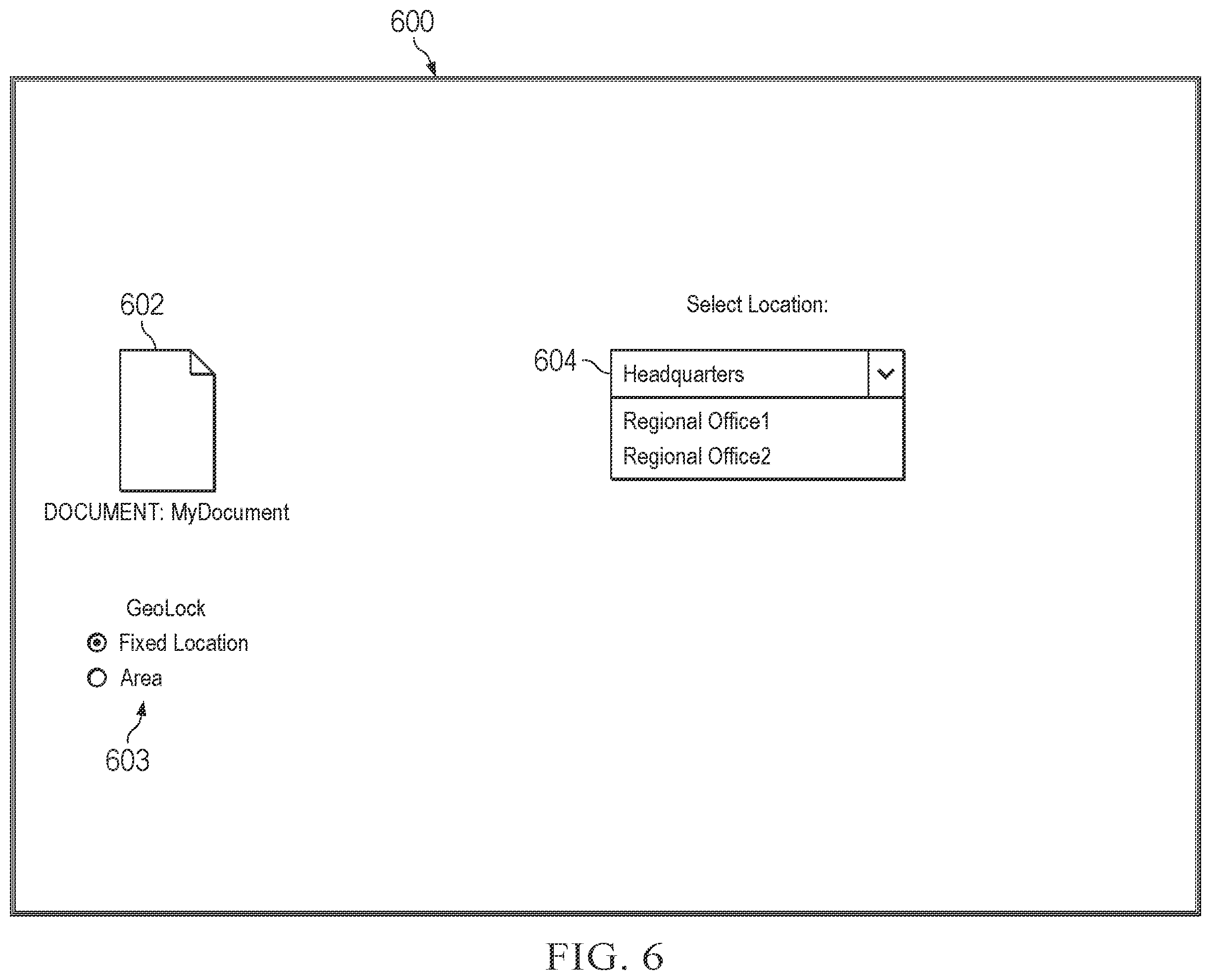 Patent US11847174 Figure 6 – System and method for geo-locked documents