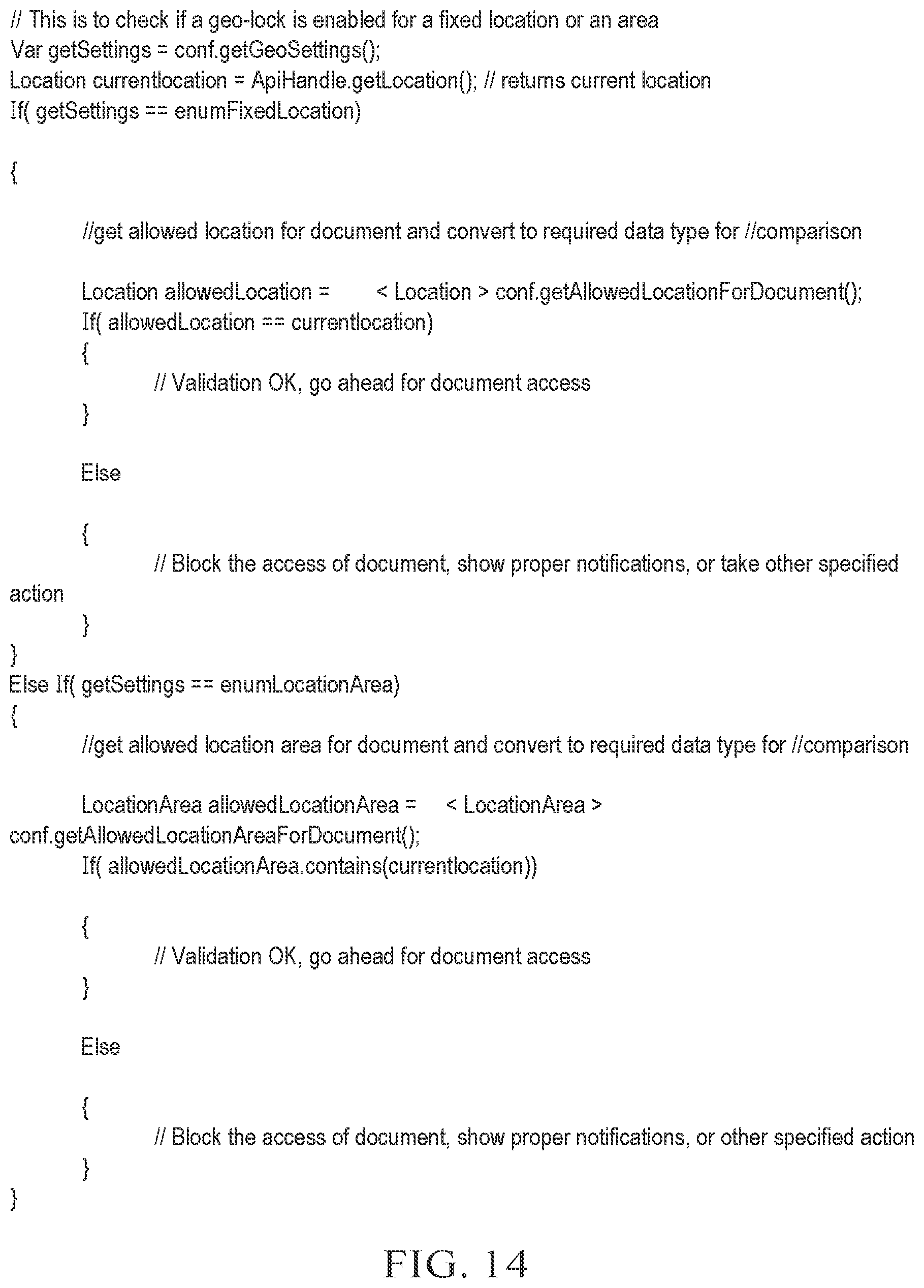 Patent US11847174 Figure 13 – System and method for geo-locked documents