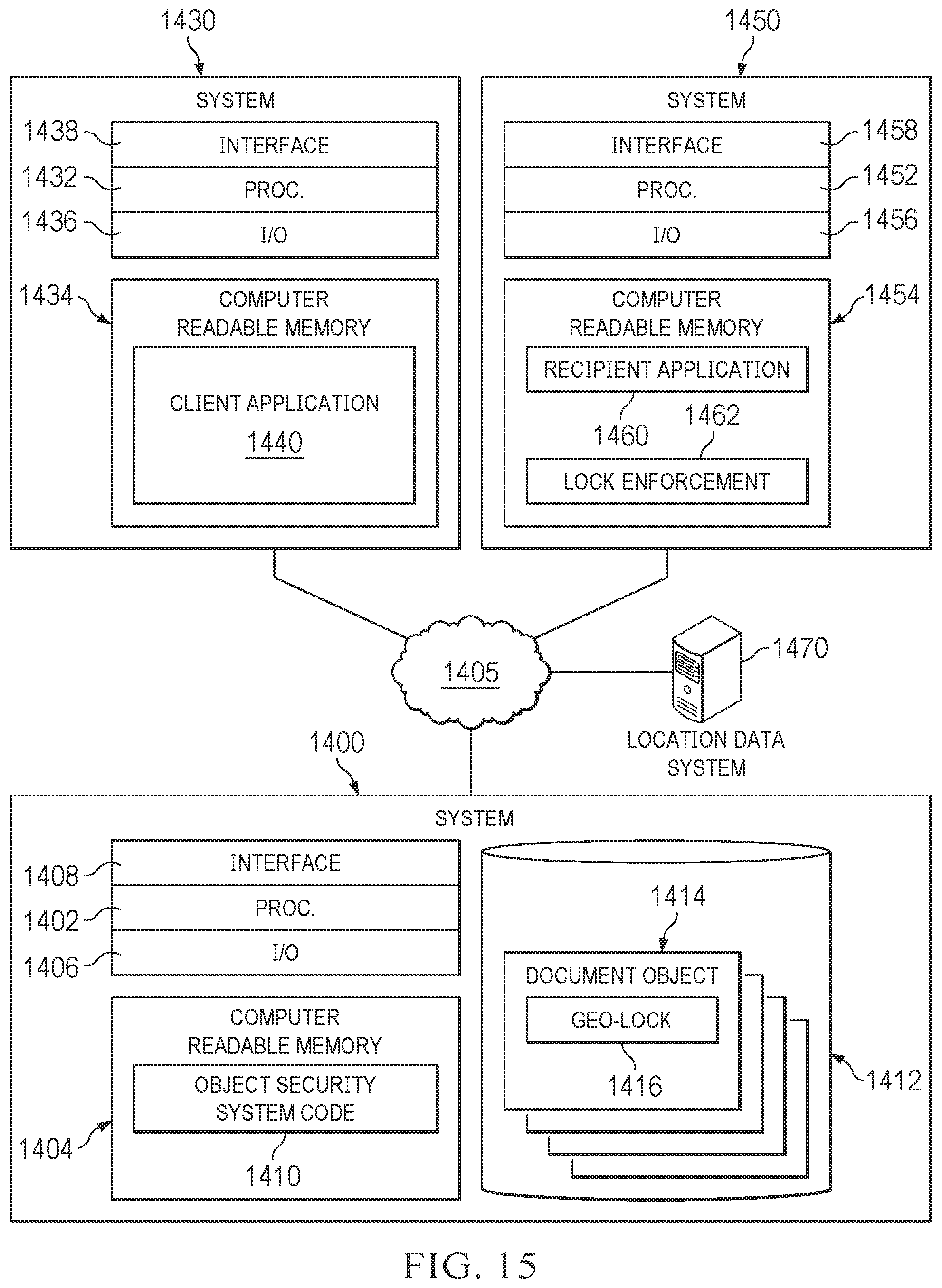 Patent US11847174 Figure 14 – System and method for geo-locked documents