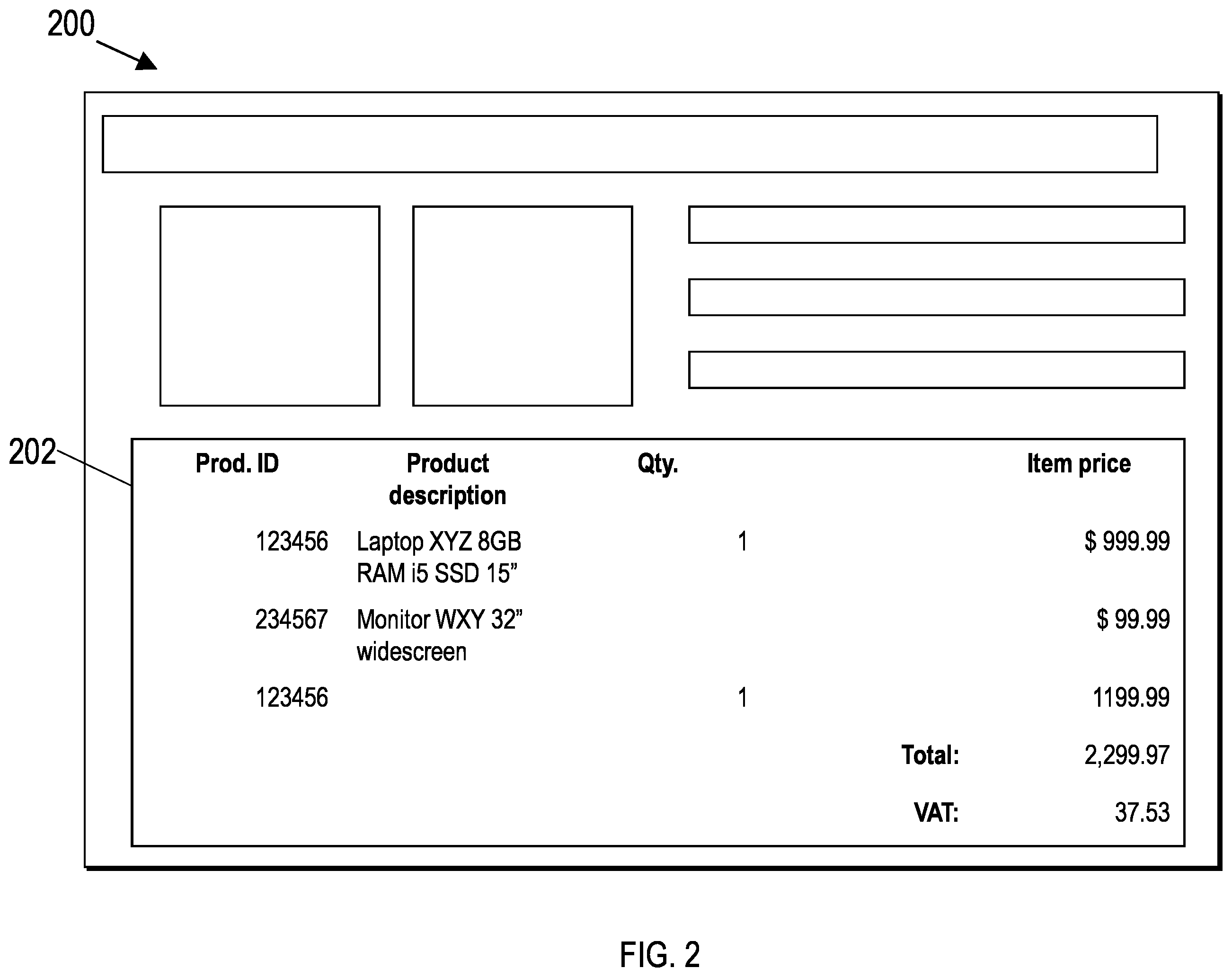 Patent US11847175 Figure 2 – Table row identification using machine learning