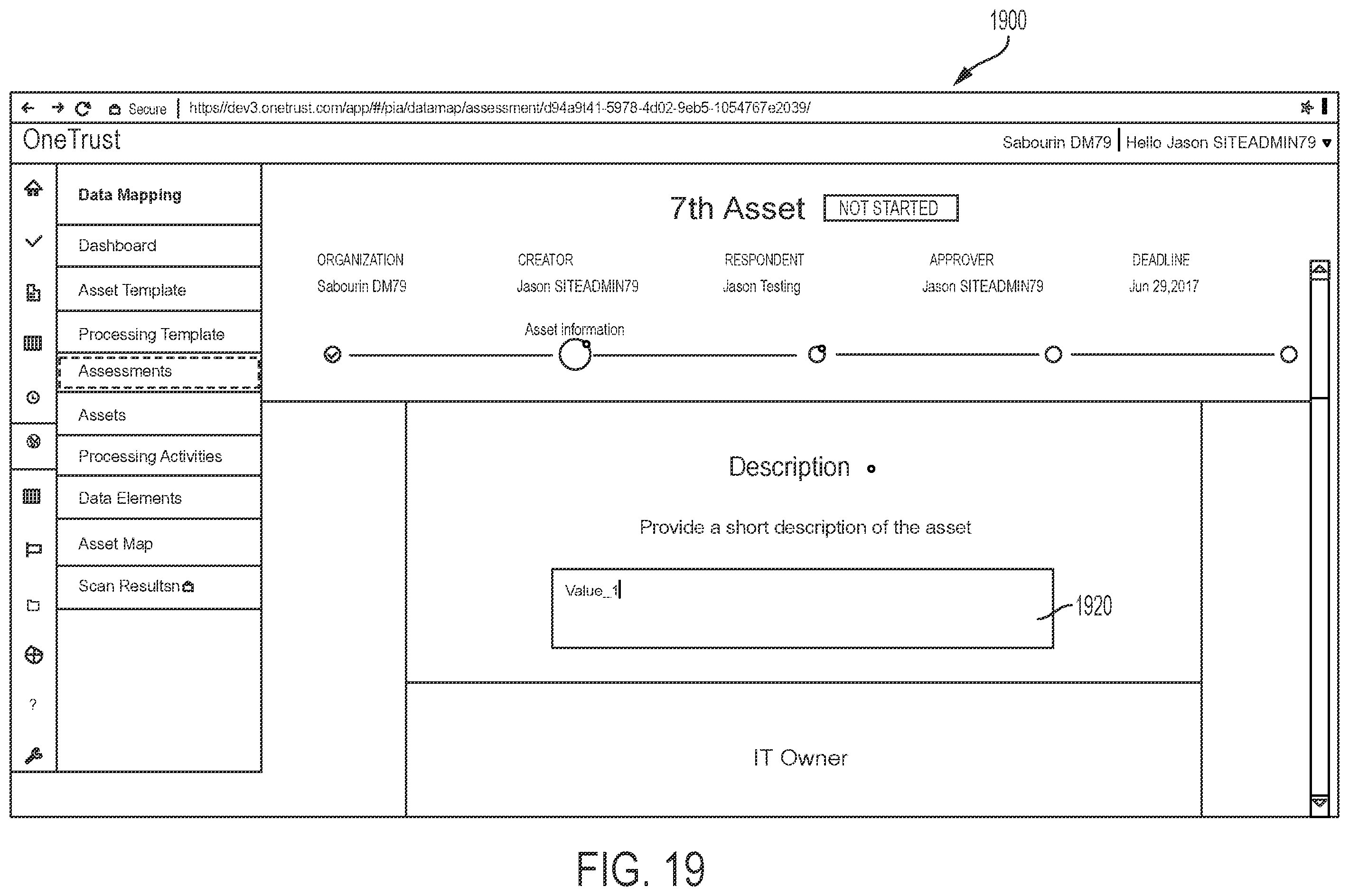 Patent US11847182 Figure 19 – Data processing consent capture systems and related methods