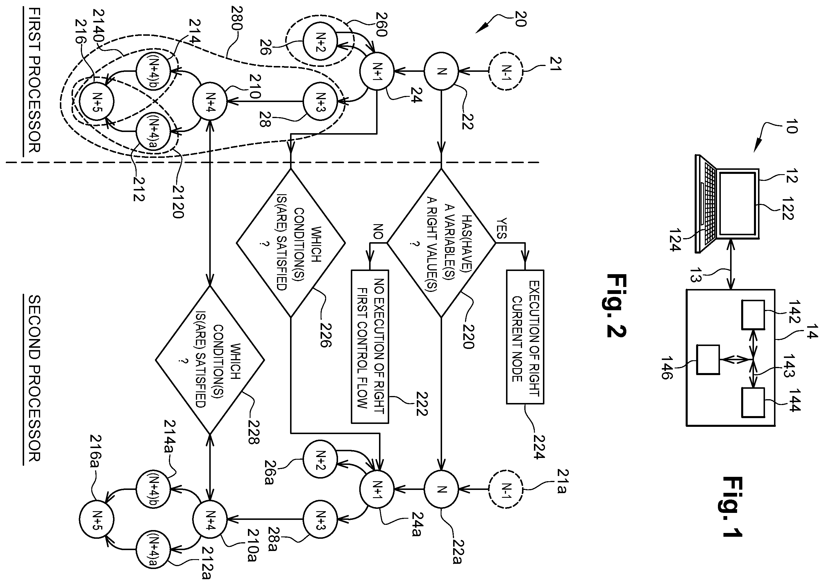 Patent US11847203 Figure 1 – Method, system and device for managing an execution of a program relating to part or all of a first application