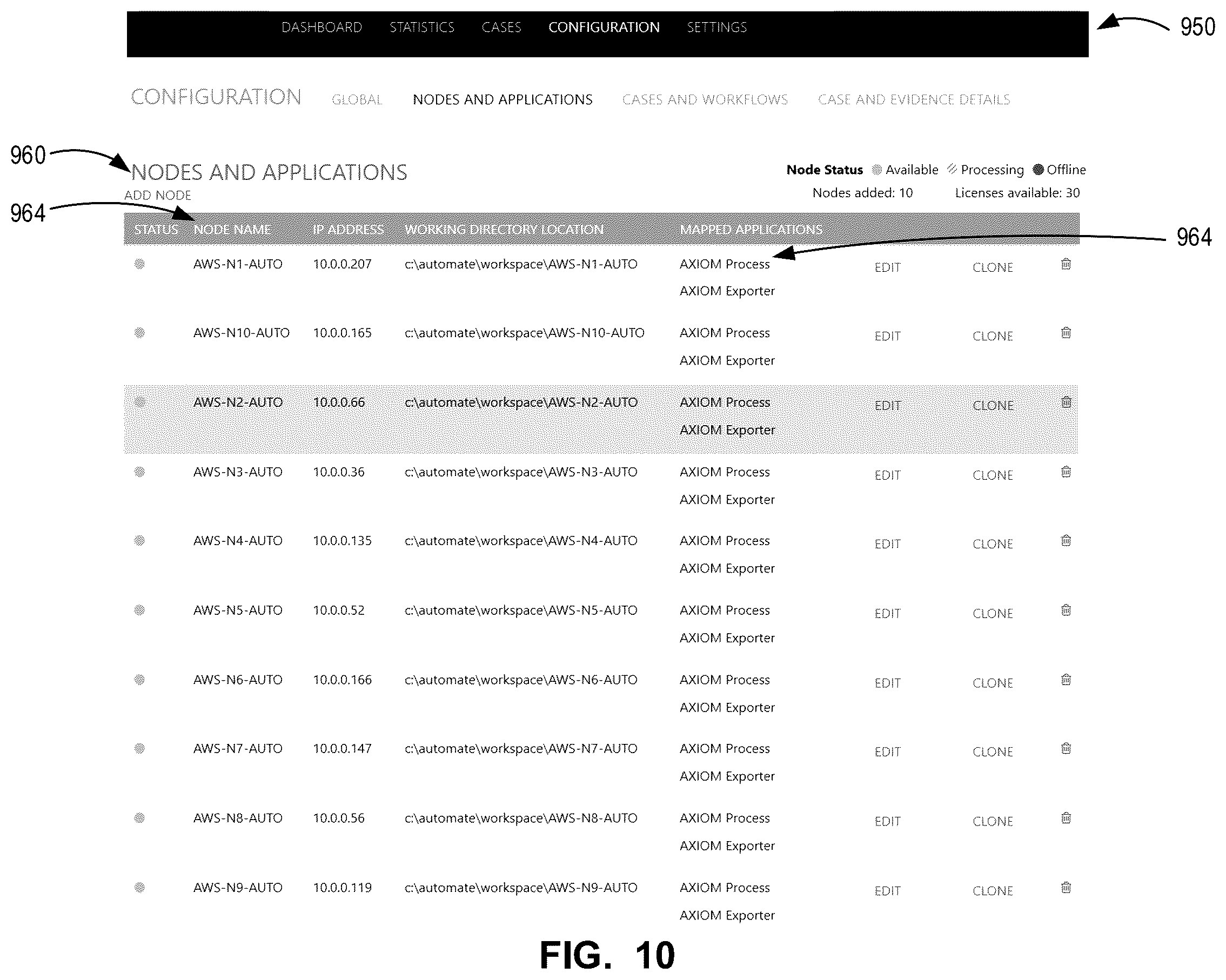 Patent US11847204 Figure 10 – Systems and methods for cloud-based management of digital forensic evidence