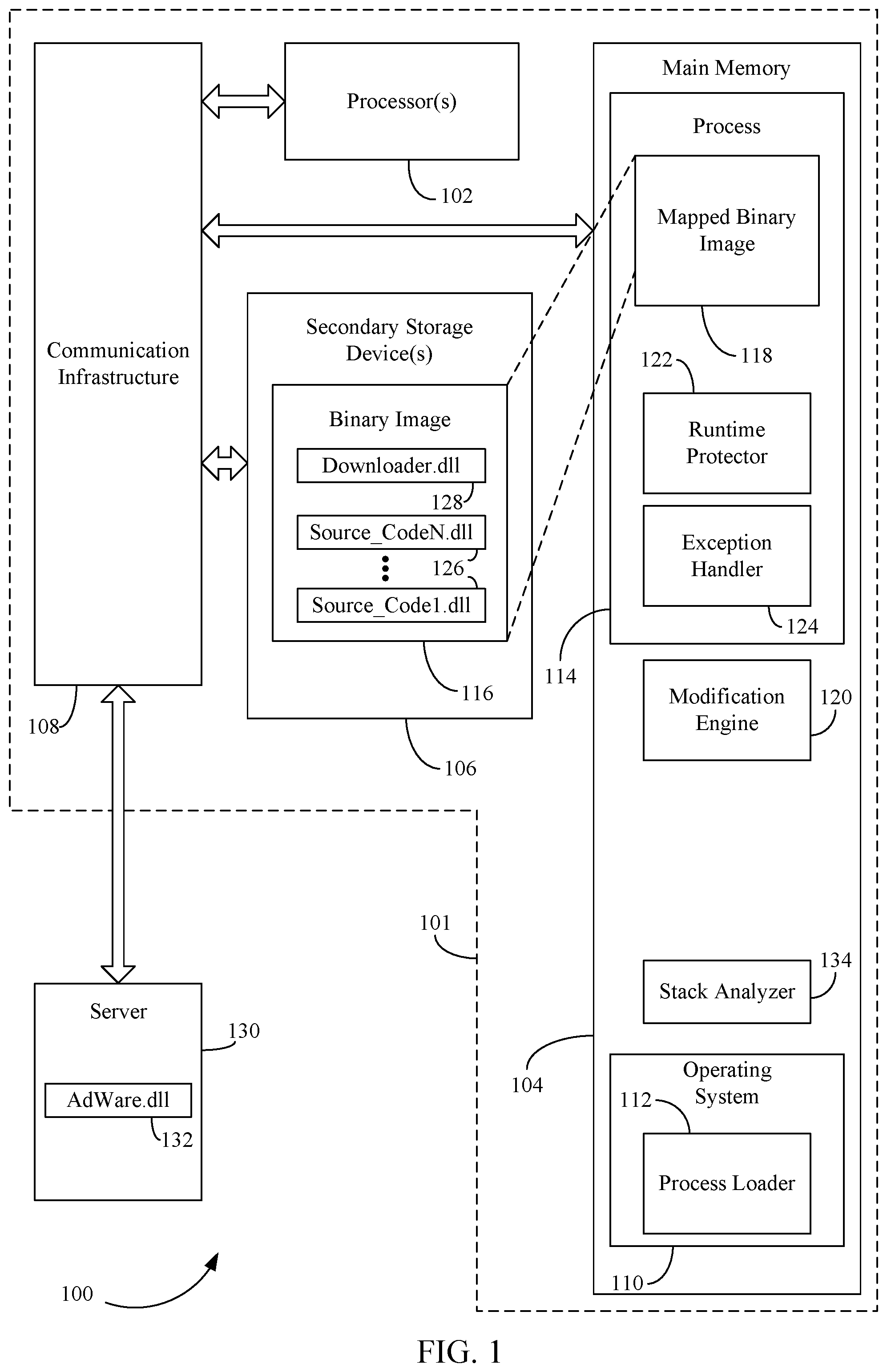 Patent US11847222 — System and method for preventing unwanted bundled software installation — Figure 1