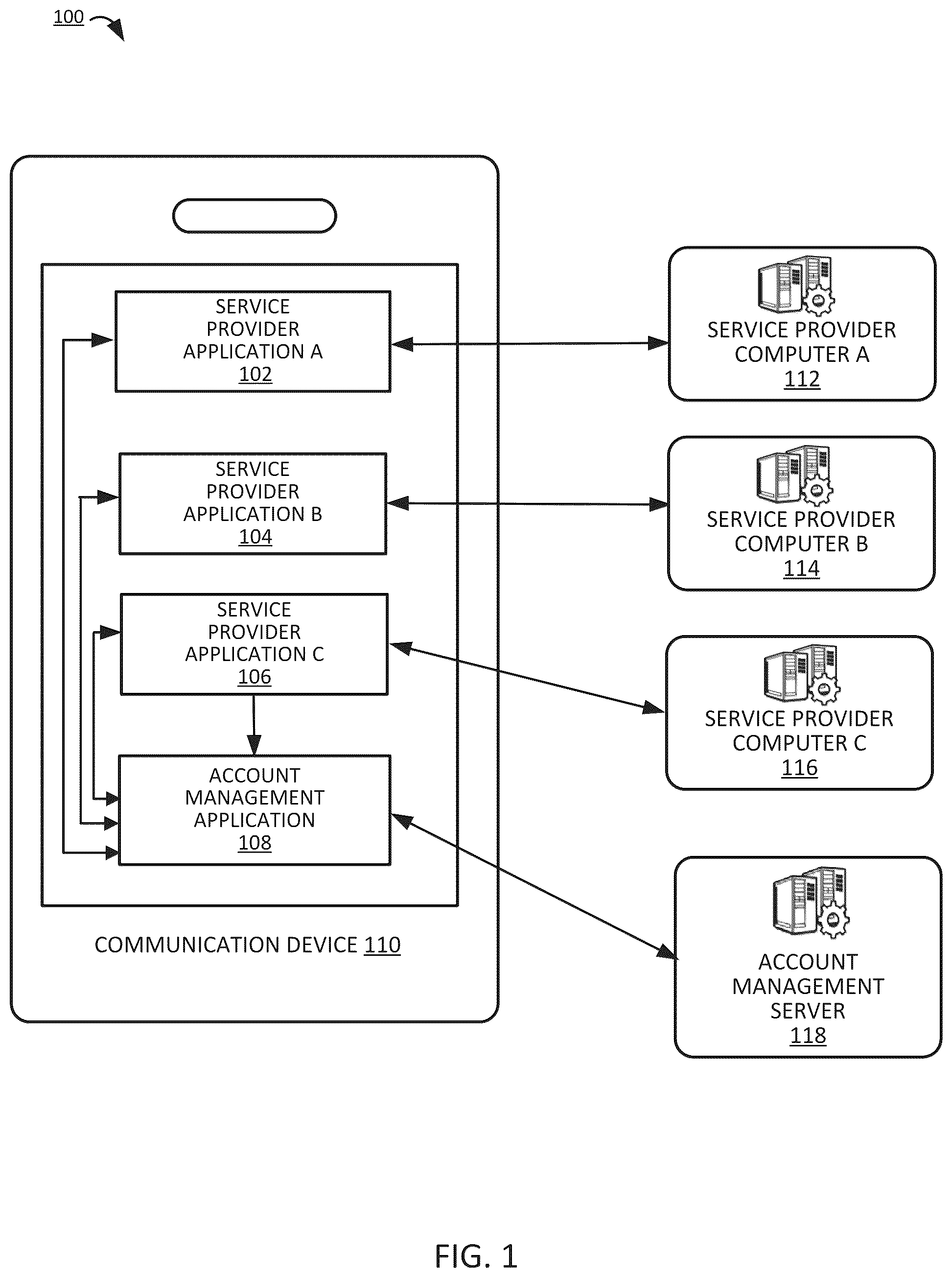 Patent US11847233 — Token state synchronization — Figure 1