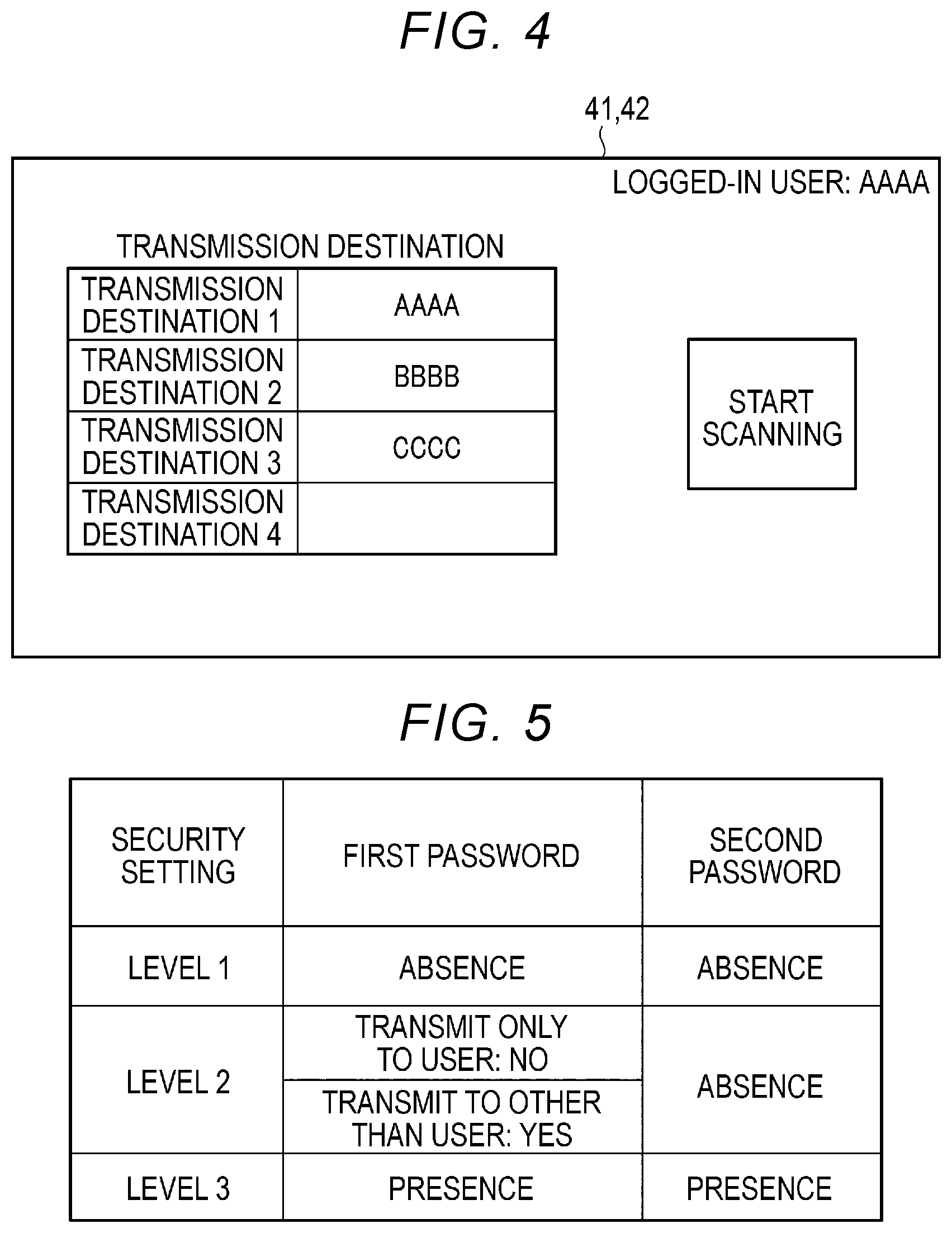 Patent US11847238 Figure 4 – Image reading apparatus and method of transmitting scan data including password-protectable scan data
