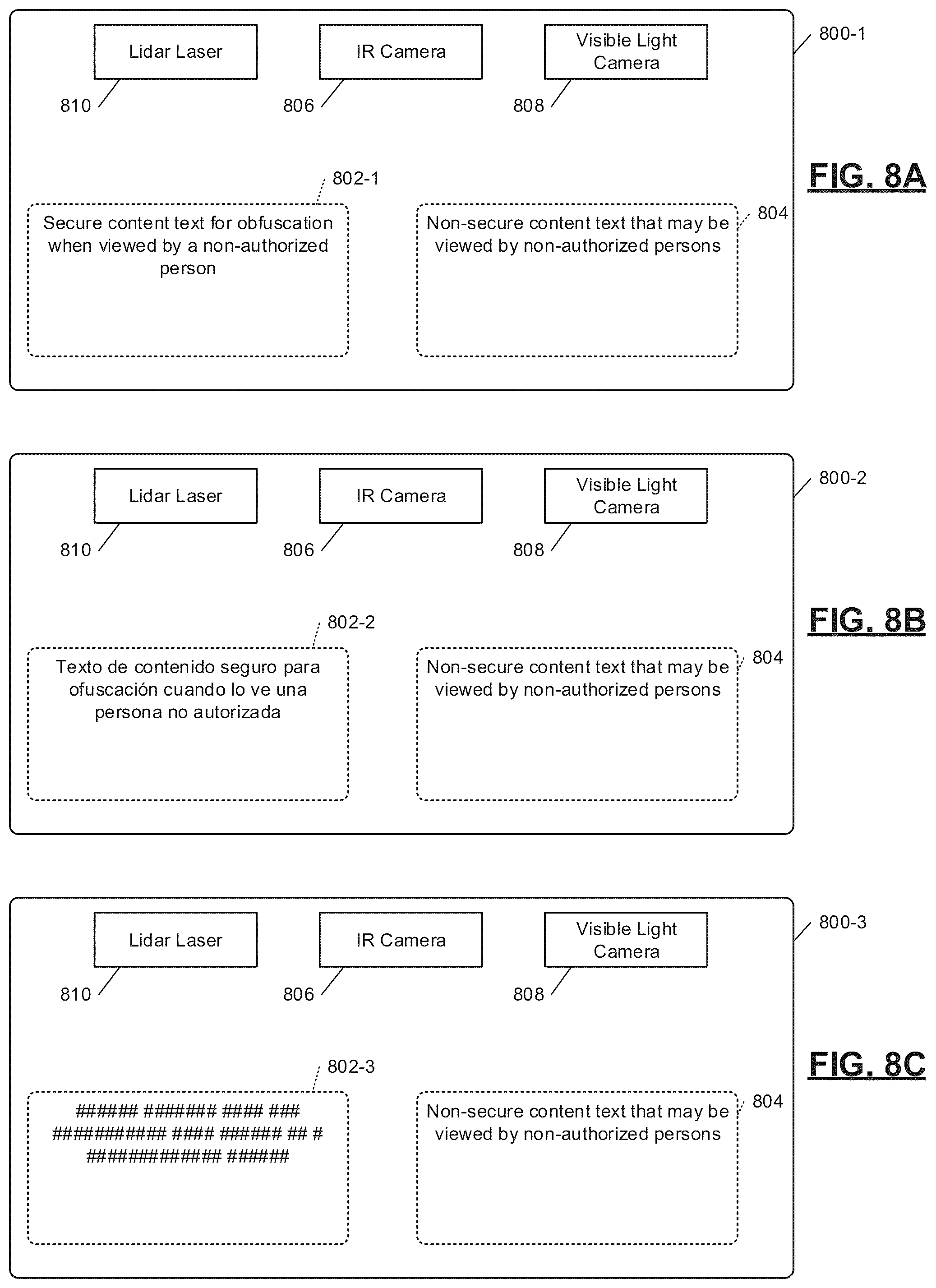 Patent US11847248 Figure 8 – Automated viewpoint detection and screen obfuscation of secure content