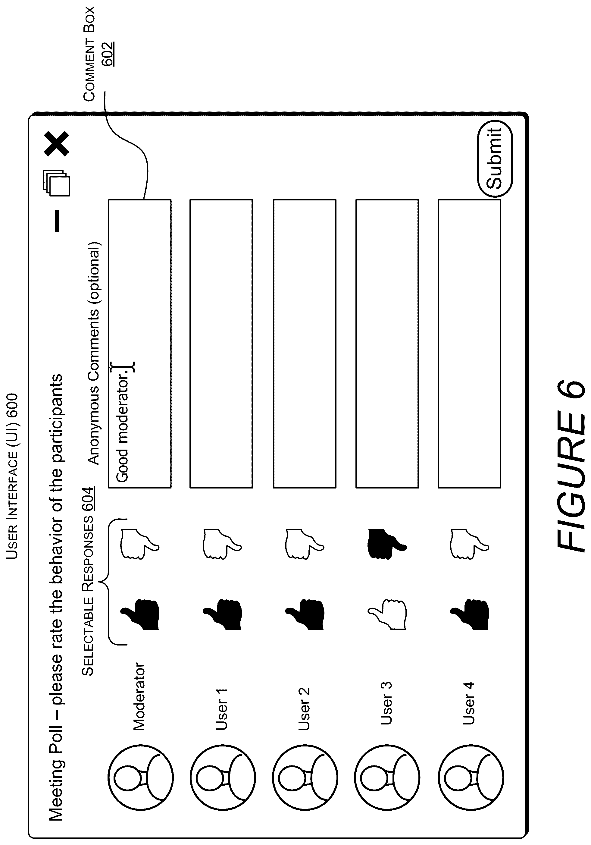 Patent US11847250 Figure 6 – Controlling disclosure of identities in communication sessions