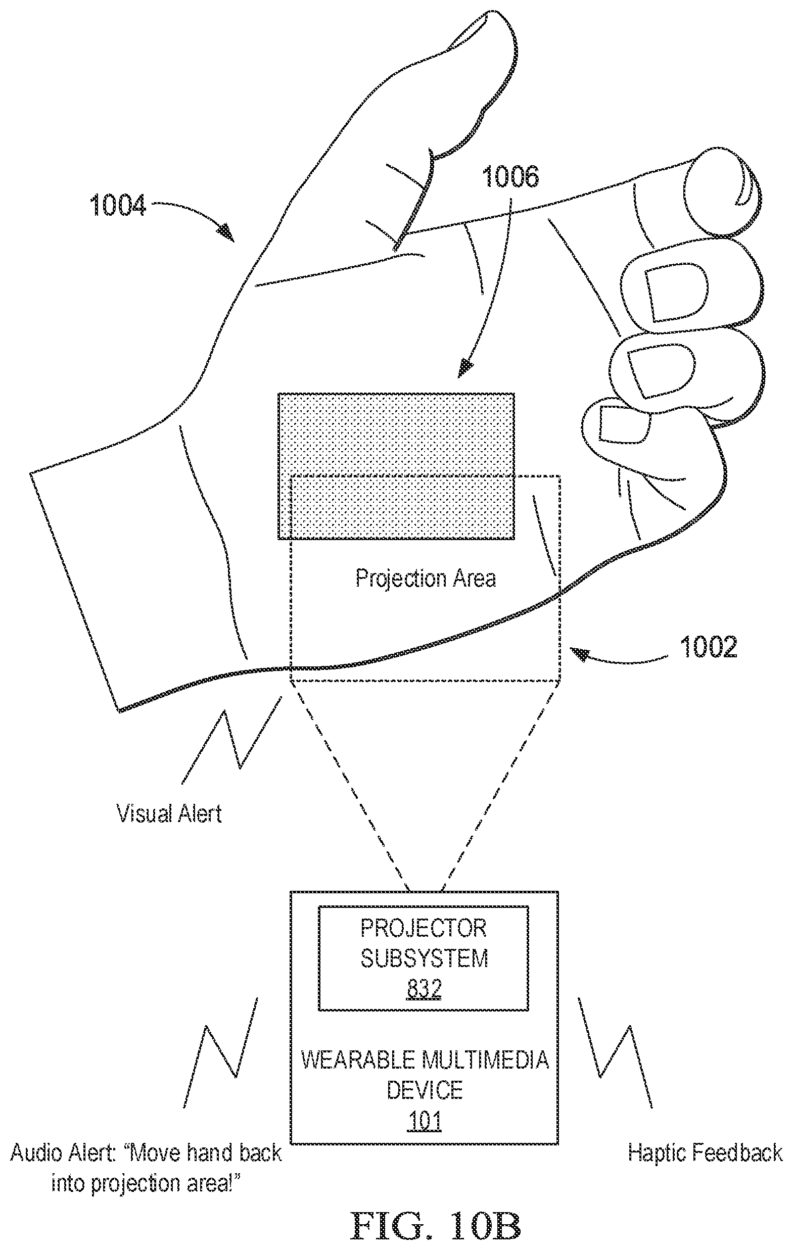 Patent US11847256 Figure 10 – Presenting and aligning laser projected virtual interfaces
