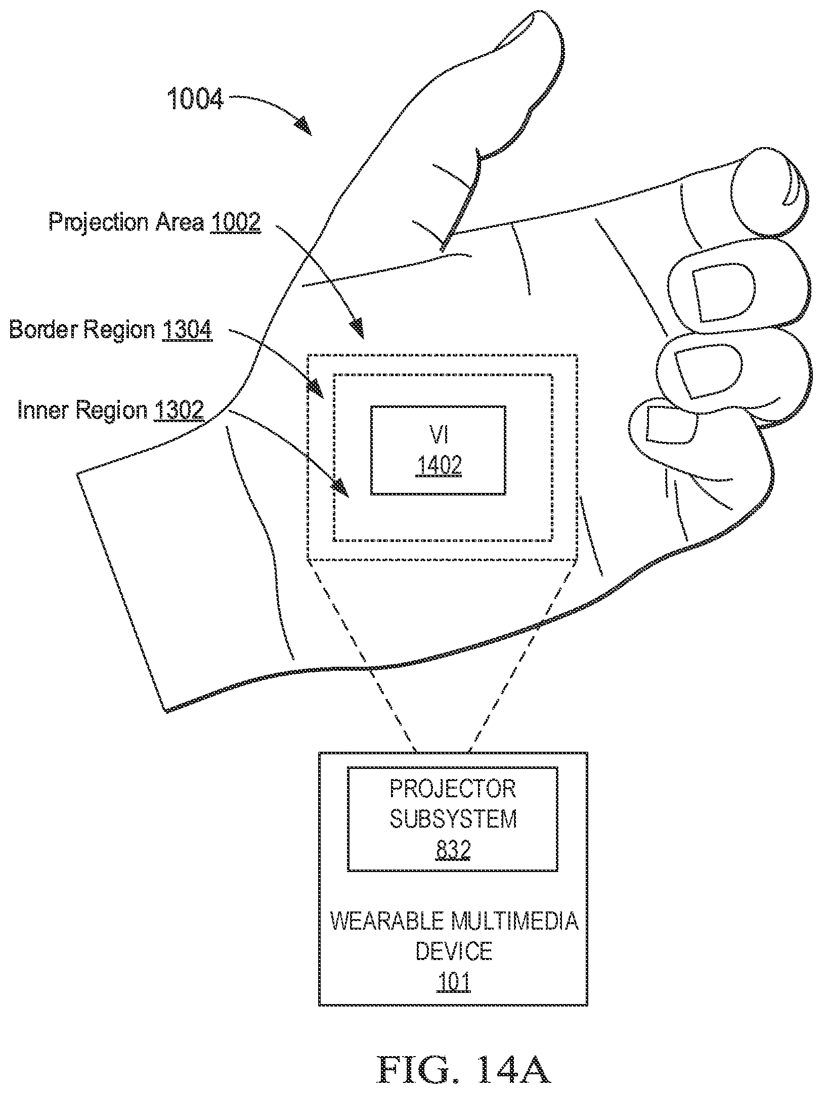 Patent US11847256 Figure 18 – Presenting and aligning laser projected virtual interfaces