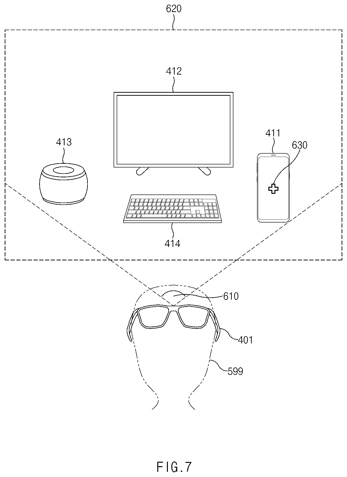 Patent US11847258 Figure 7 – Method for wireless connection in augmented reality environment and electronic device therefor