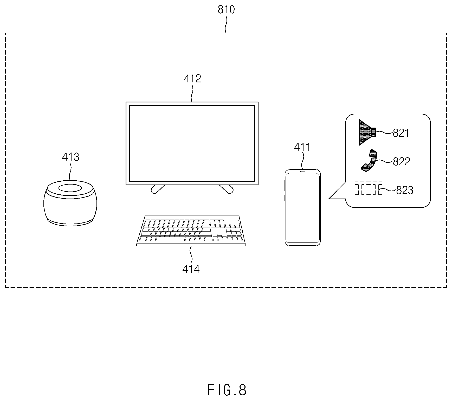 Patent US11847258 Figure 8 – Method for wireless connection in augmented reality environment and electronic device therefor