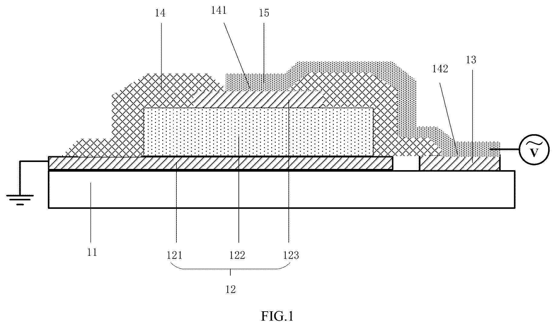 Patent US11847263 — Haptic feedback base plate, haptic feedback apparatus and haptic feedback method — Figure 1