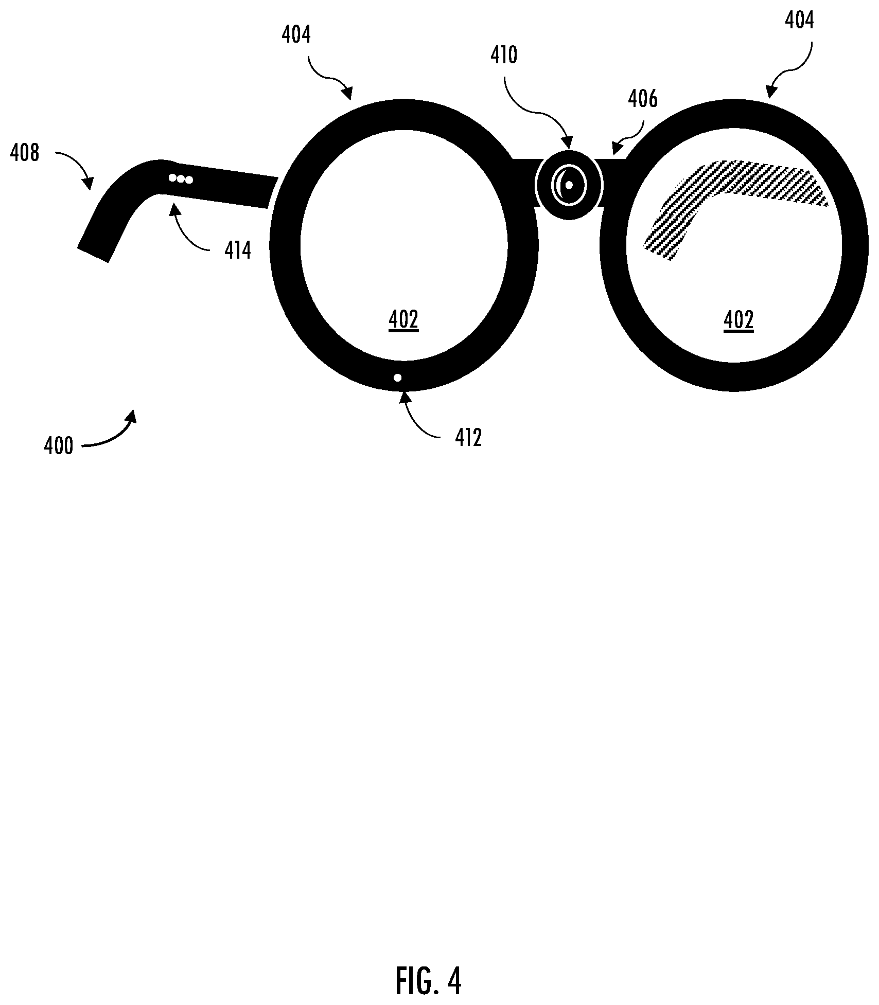 Patent US11847266 Figure 4 – Systems, apparatus, and methods for gesture-based augmented reality, extended reality