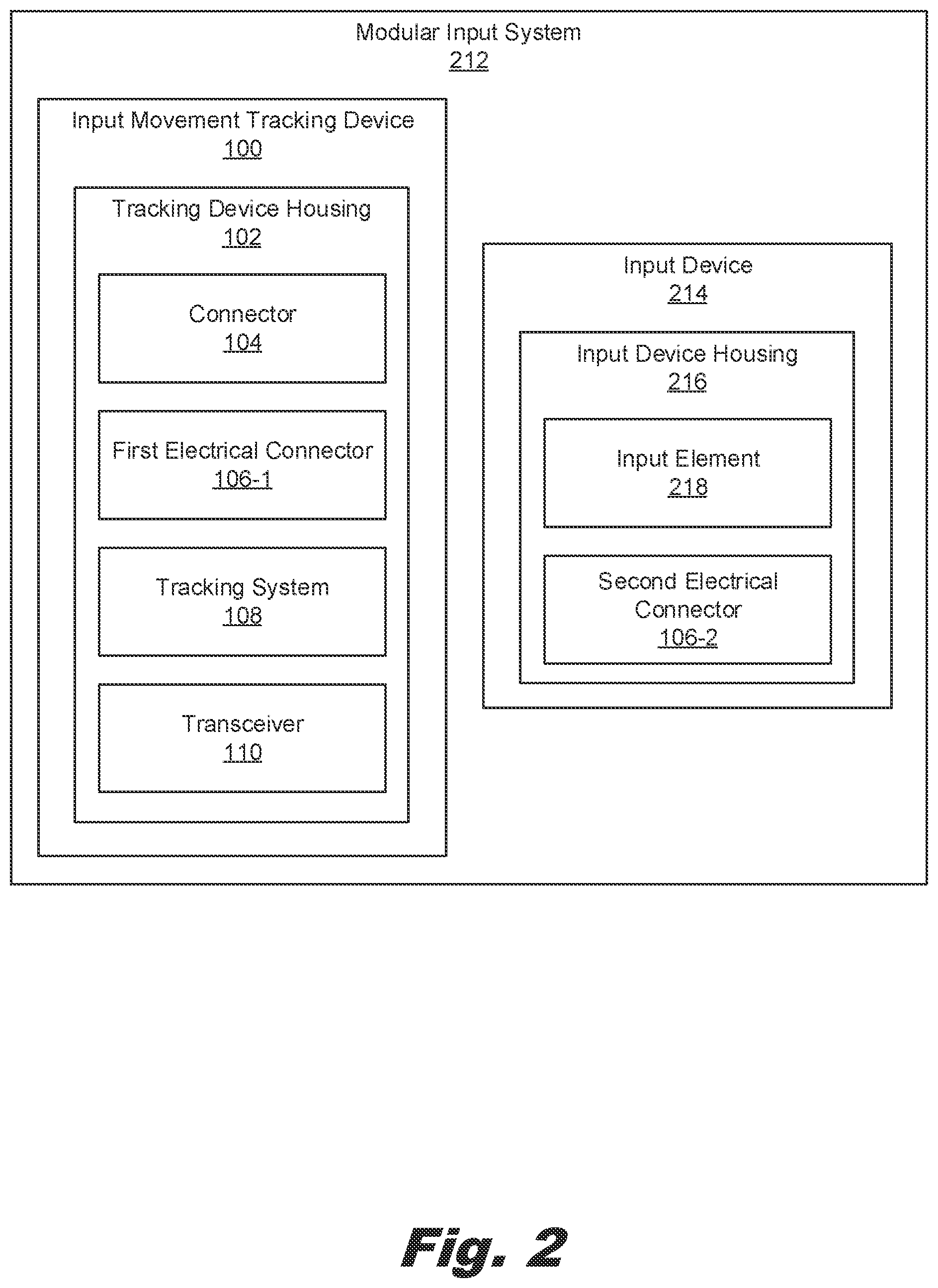 Patent US11847267 Figure 2 – Input device tracking systems