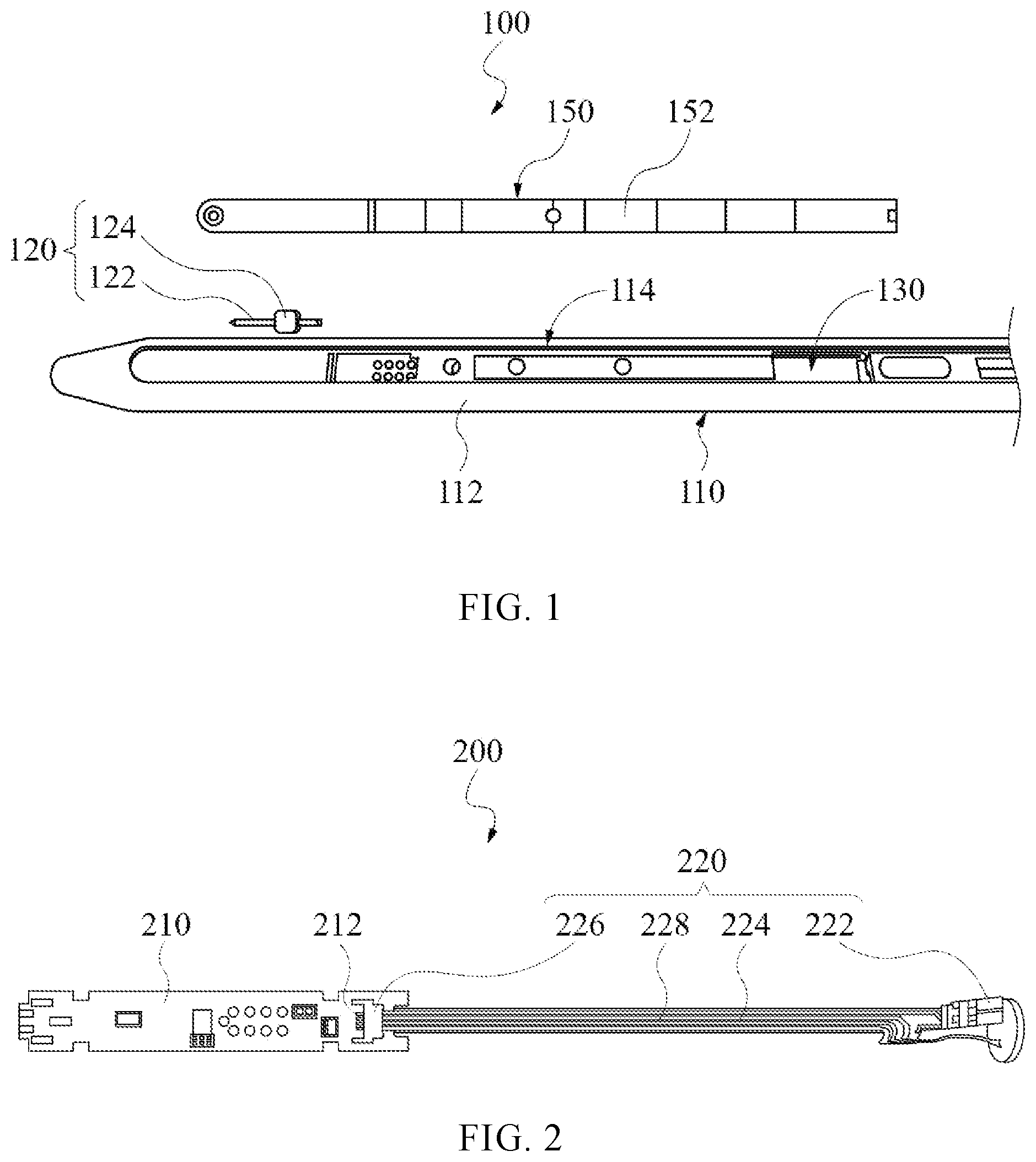 Patent US11847269 Figure 1 – Stylus and touch interactive device