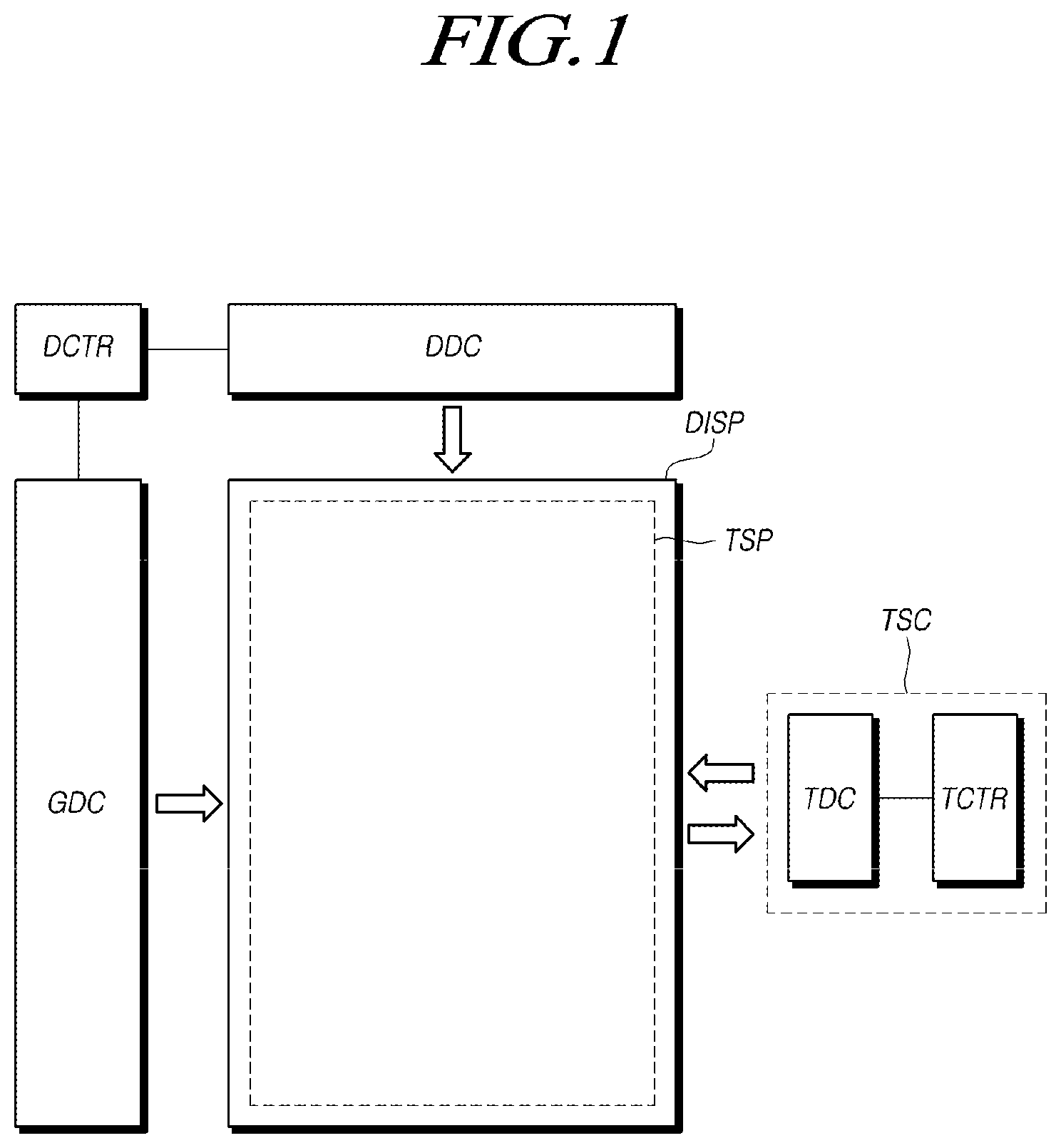 Patent US11847272 — Touch display device — Figure 1