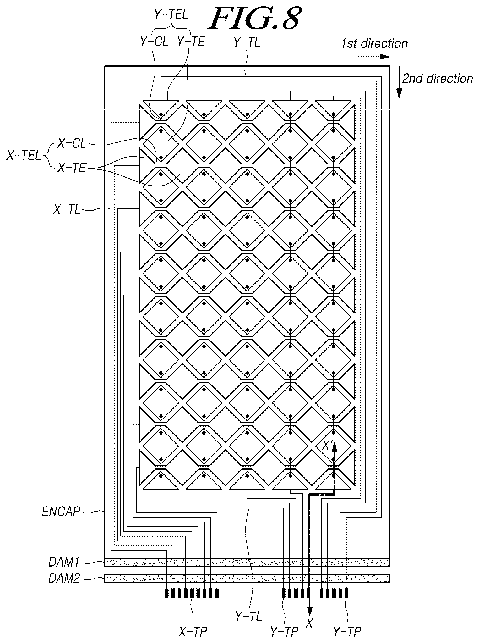 Patent US11847272 Figure 8 – Touch display device