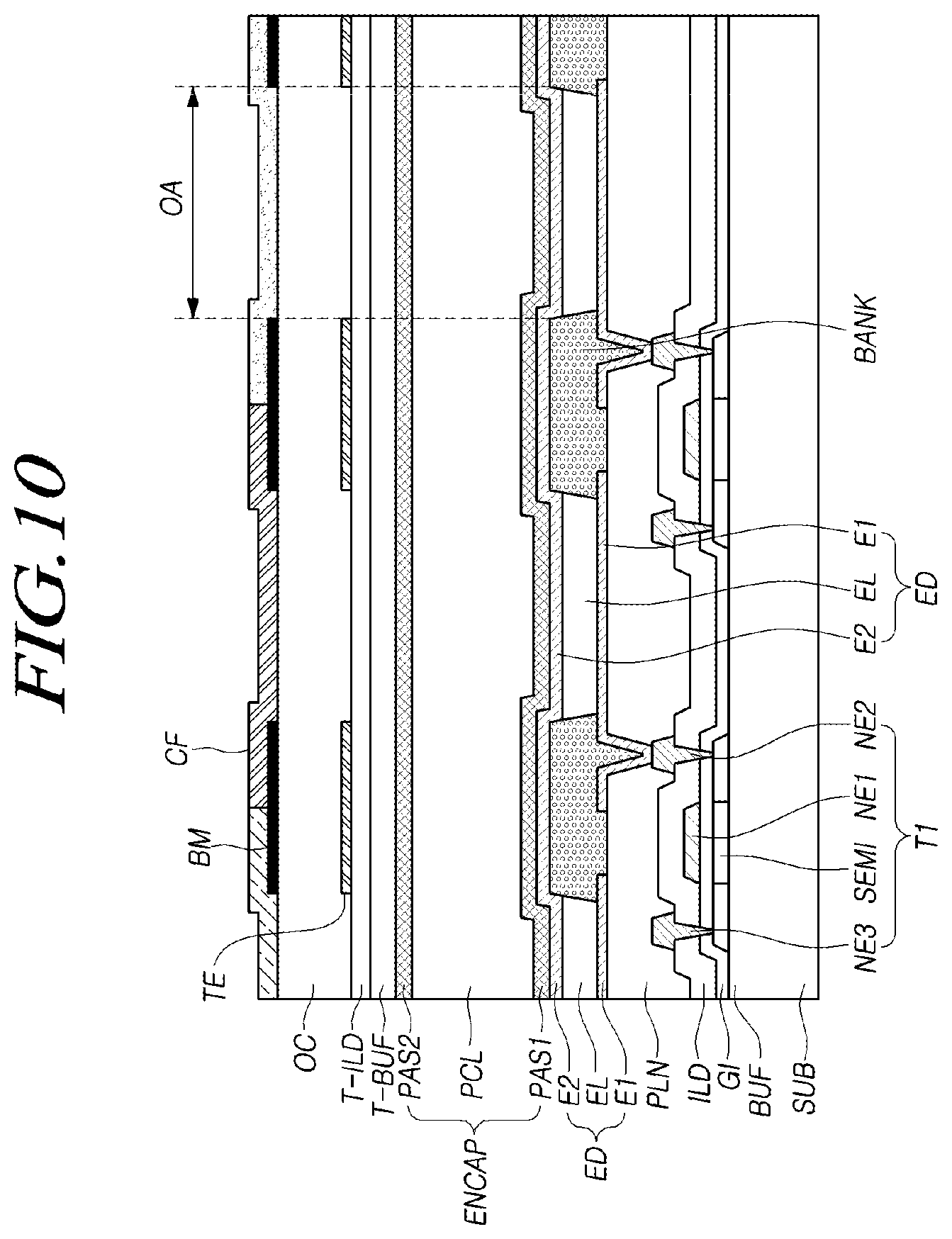 Patent US11847272 Figure 10 – Touch display device