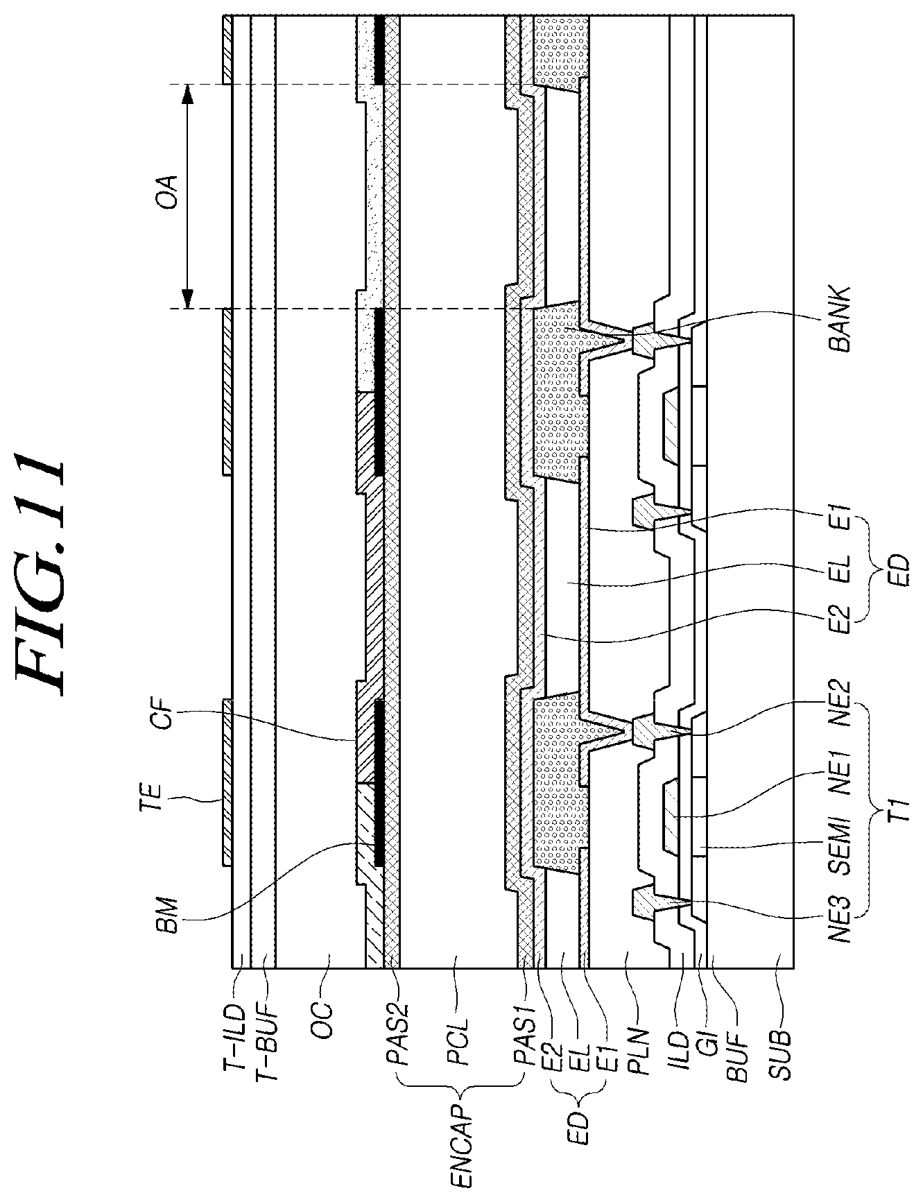 Patent US11847272 Figure 11 – Touch display device
