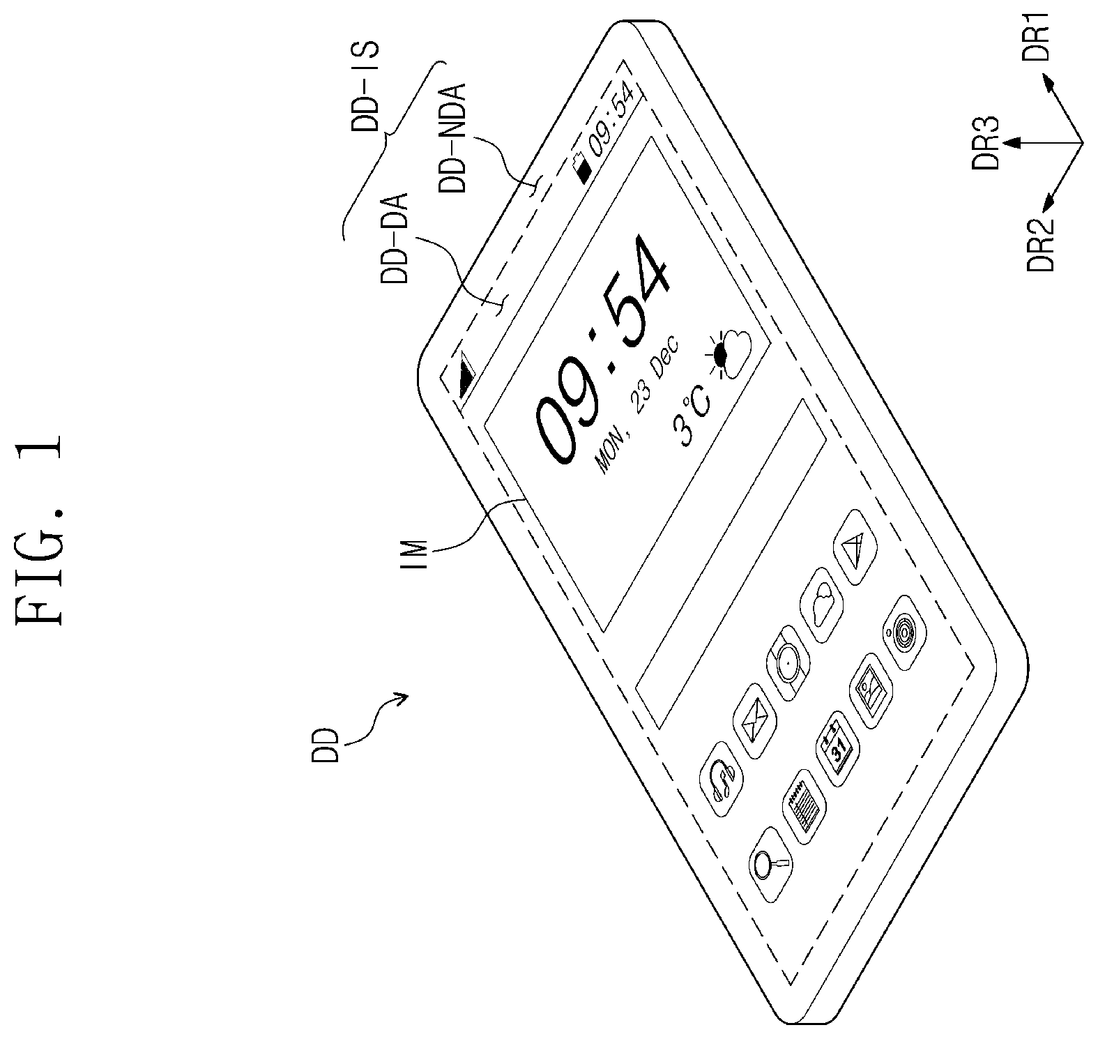 Patent US11847273 Figure 1 – Electronic panel and display device including the same