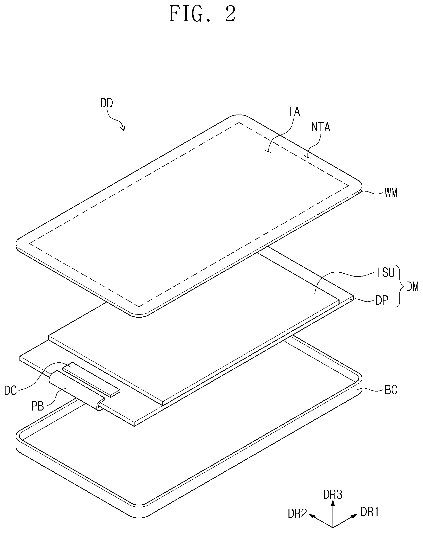 Patent US11847273 Figure 2 – Electronic panel and display device including the same