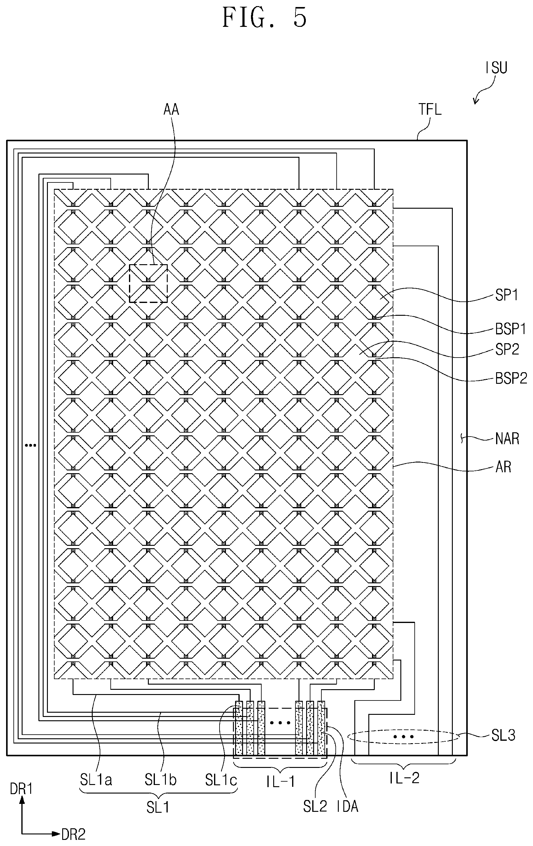 Patent US11847273 Figure 5 – Electronic panel and display device including the same