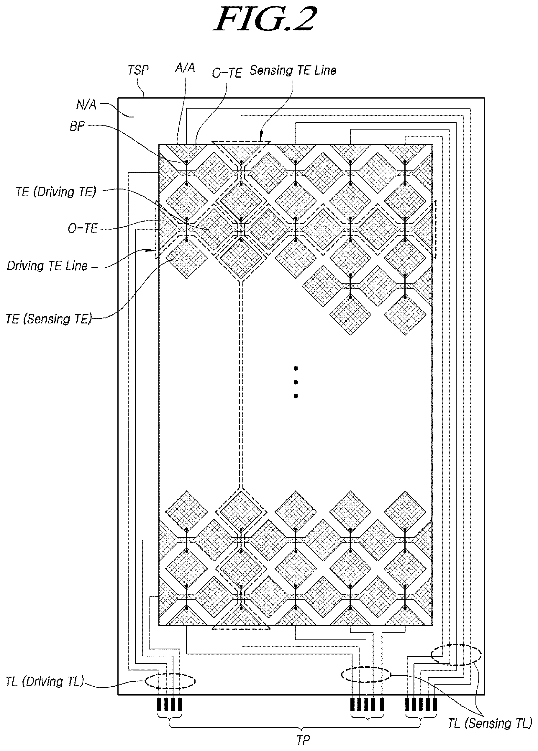 Patent US11847274 Figure 2 – Touch display device and touch panel