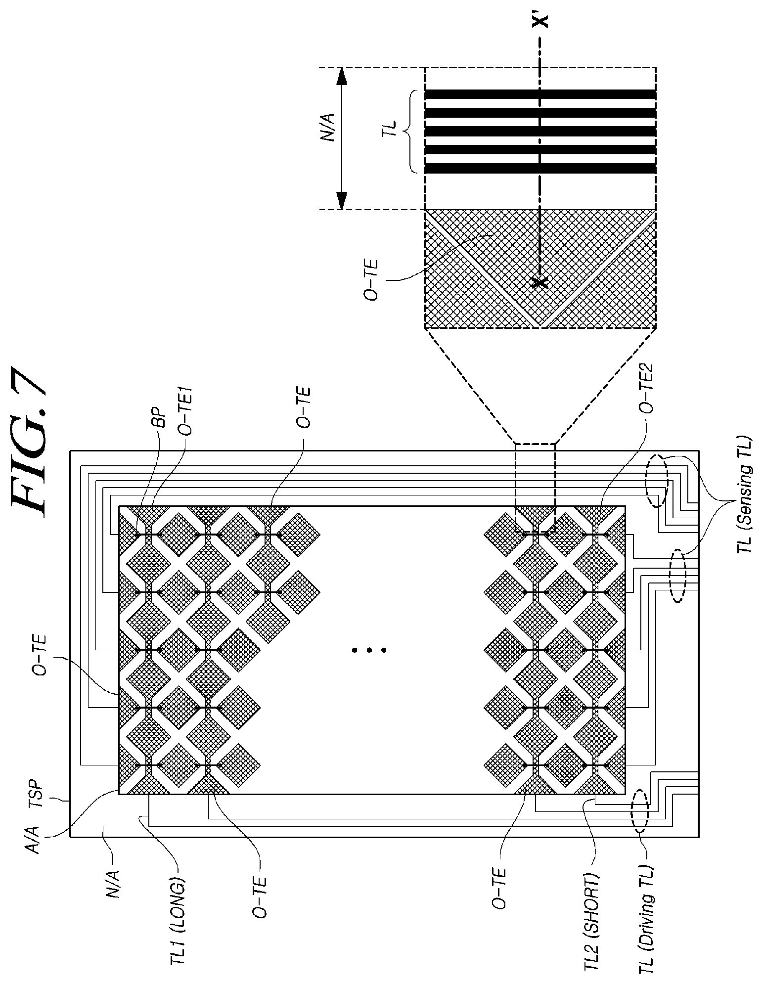 Patent US11847274 Figure 7 – Touch display device and touch panel