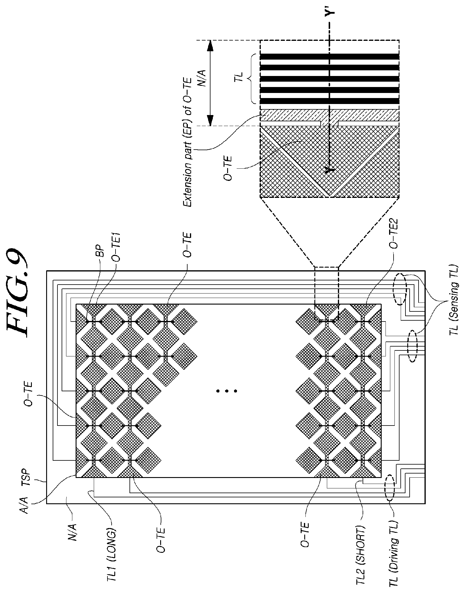 Patent US11847274 Figure 9 – Touch display device and touch panel