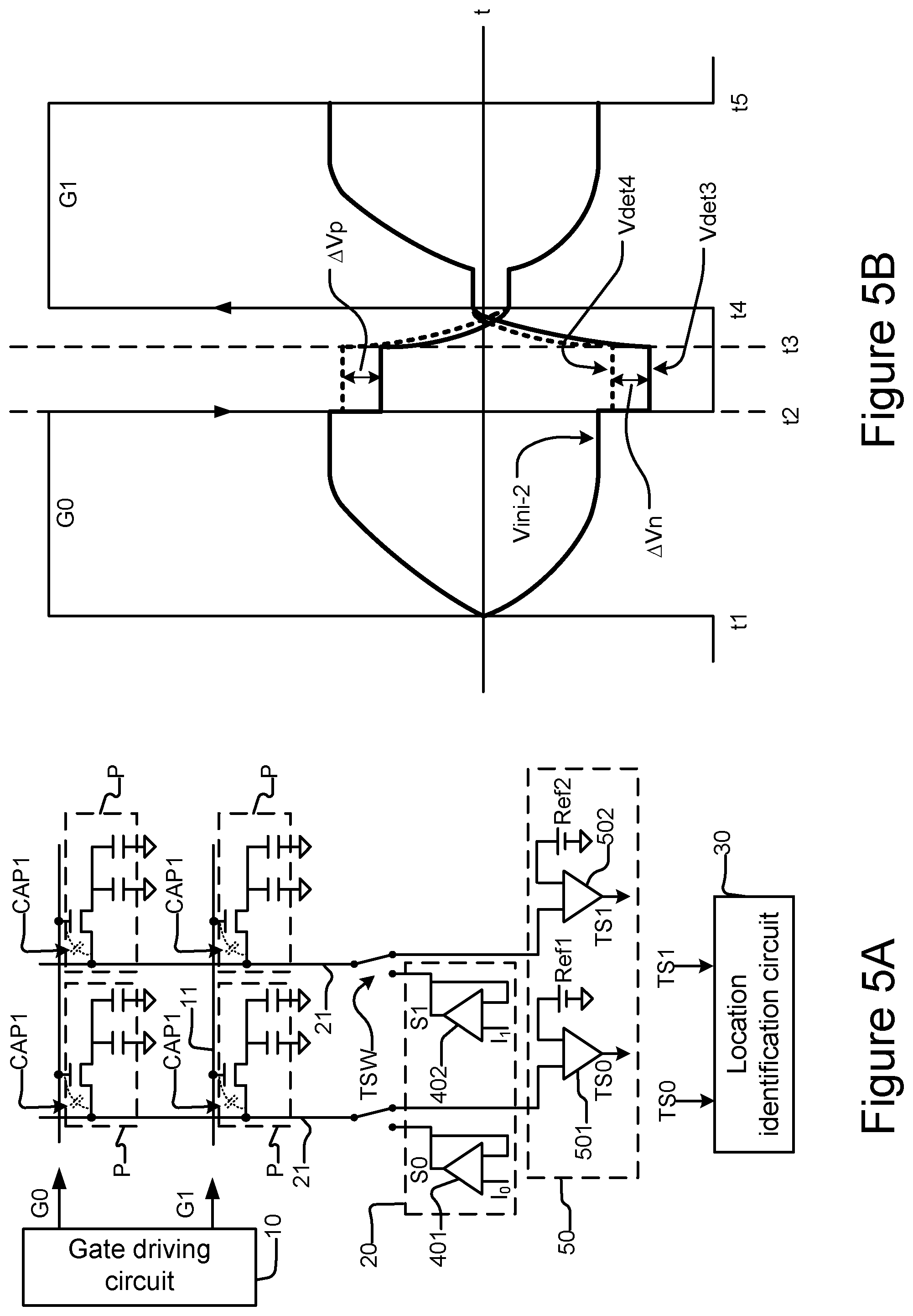 Patent US11847280 Figure 5 – Touch panel and touch detection circuit thereof