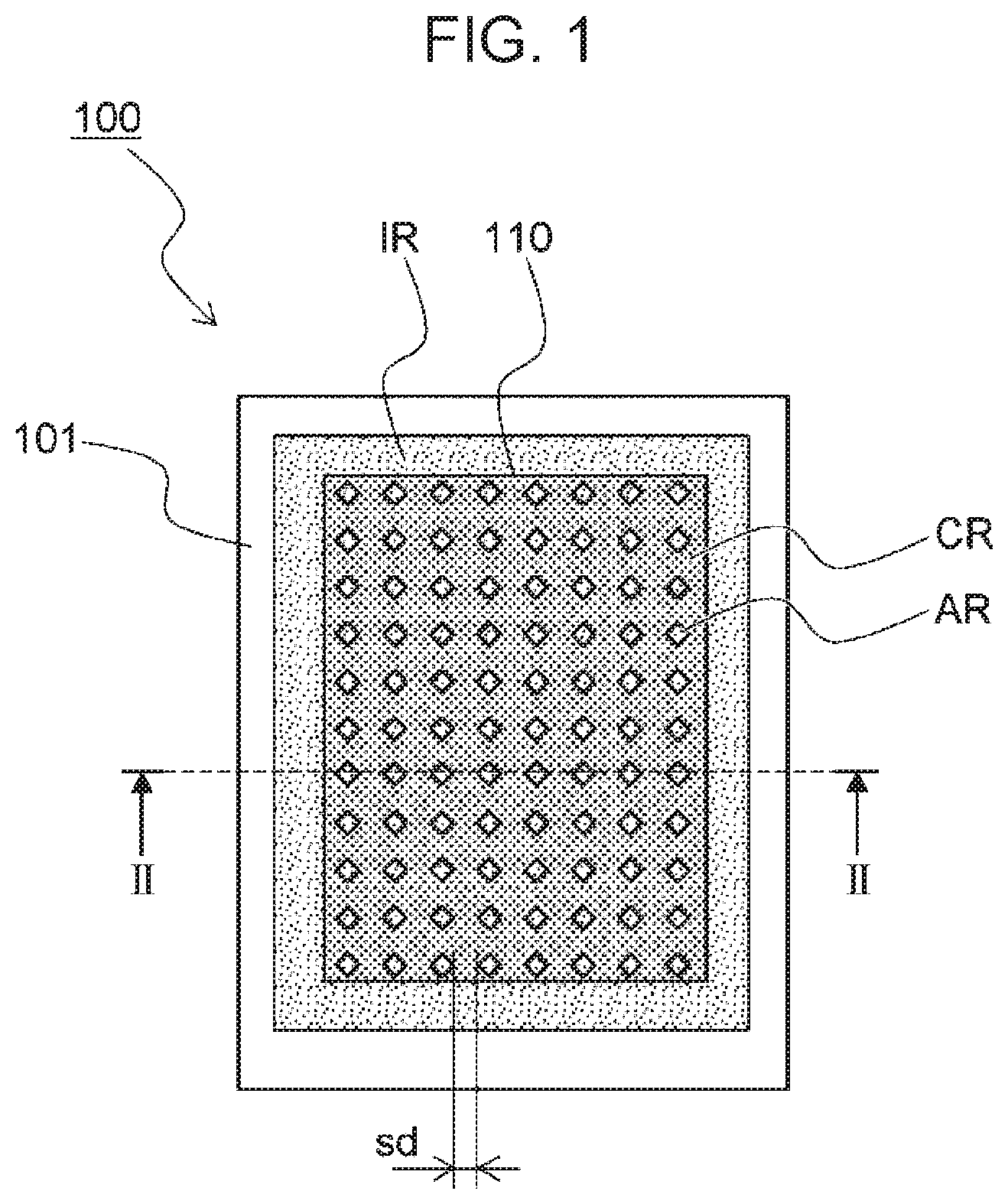 Patent US11847284 Figure 1 – Transparent electrode member, multilayer transparent electrode member, and capacitive sensor